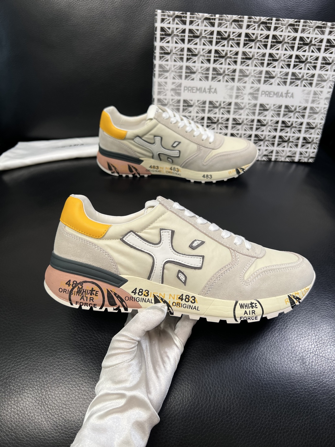 ⚠️只换码不退⚠️   PREMIATA 高品质   顶级工艺品  普瑞米亚达 小牛皮低帮运动鞋本款运动