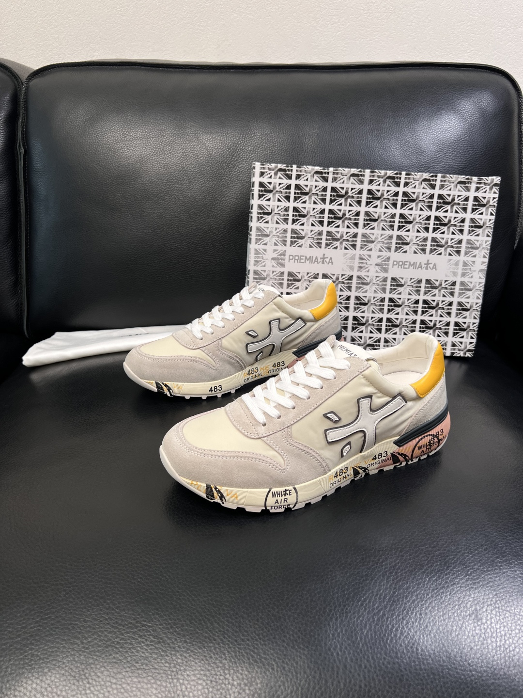 ⚠️只换码不退⚠️   PREMIATA 高品质   顶级工艺品  普瑞米亚达 小牛皮低帮运动鞋本款运动