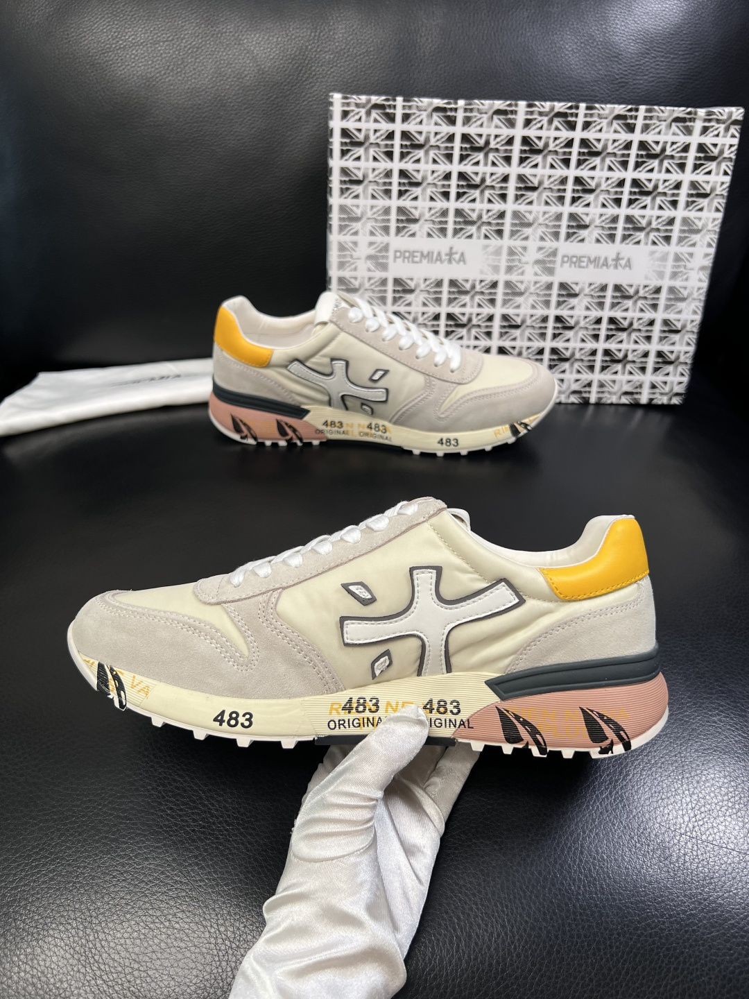 ⚠️只换码不退⚠️   PREMIATA 高品质   顶级工艺品  普瑞米亚达 小牛皮低帮运动鞋本款运动