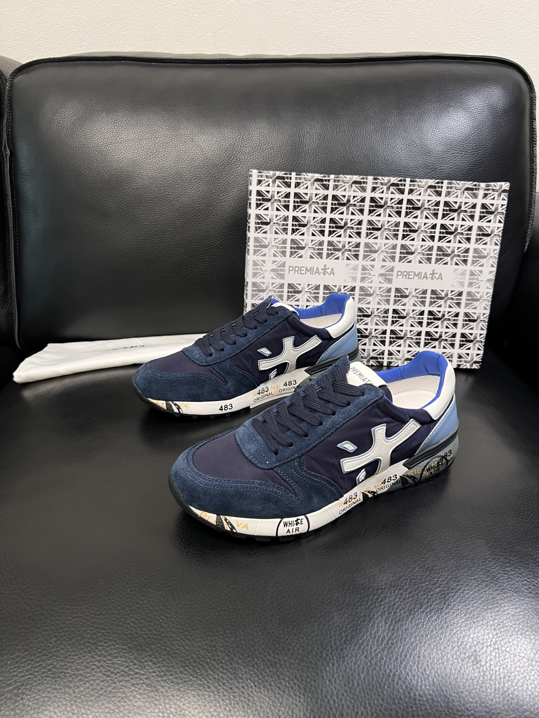 ⚠️只换码不退⚠️   PREMIATA 高品质   顶级工艺品  普瑞米亚达 小牛皮低帮运动鞋本款运动