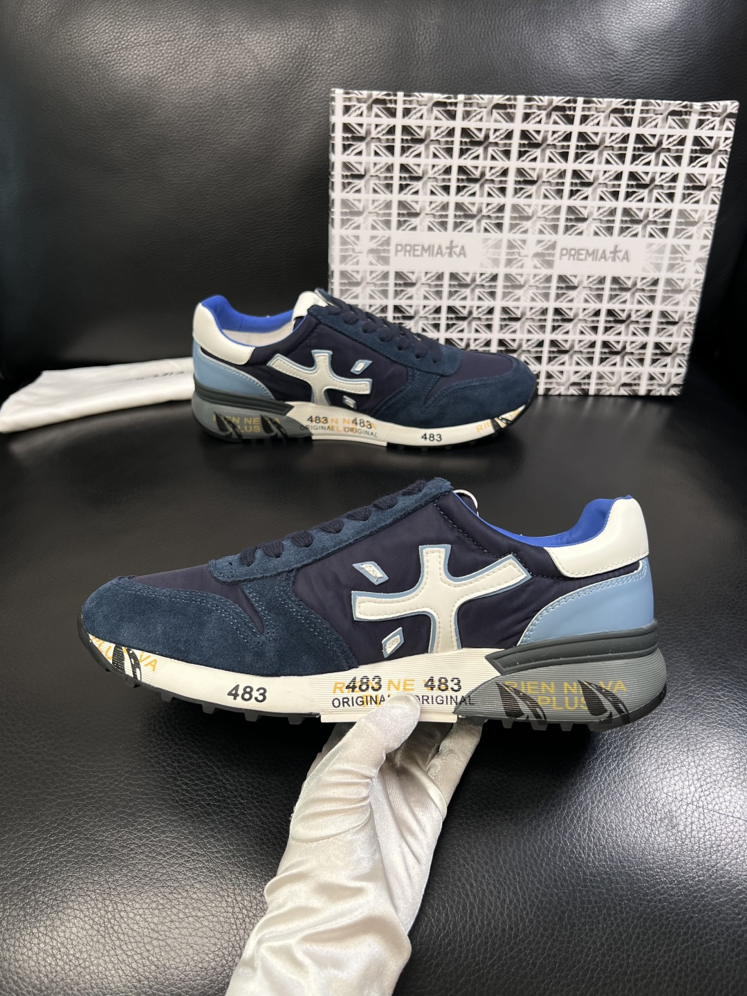 ⚠️只换码不退⚠️   PREMIATA 高品质   顶级工艺品  普瑞米亚达 小牛皮低帮运动鞋本款运动