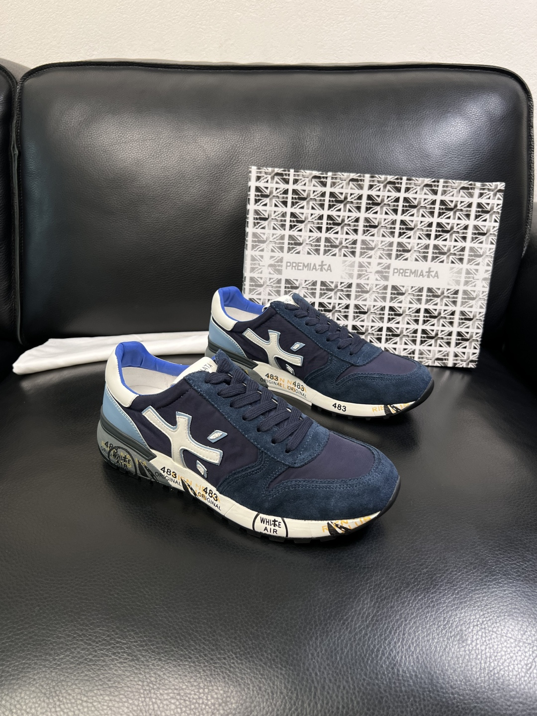 ⚠️只换码不退⚠️   PREMIATA 高品质   顶级工艺品  普瑞米亚达 小牛皮低帮运动鞋本款运动