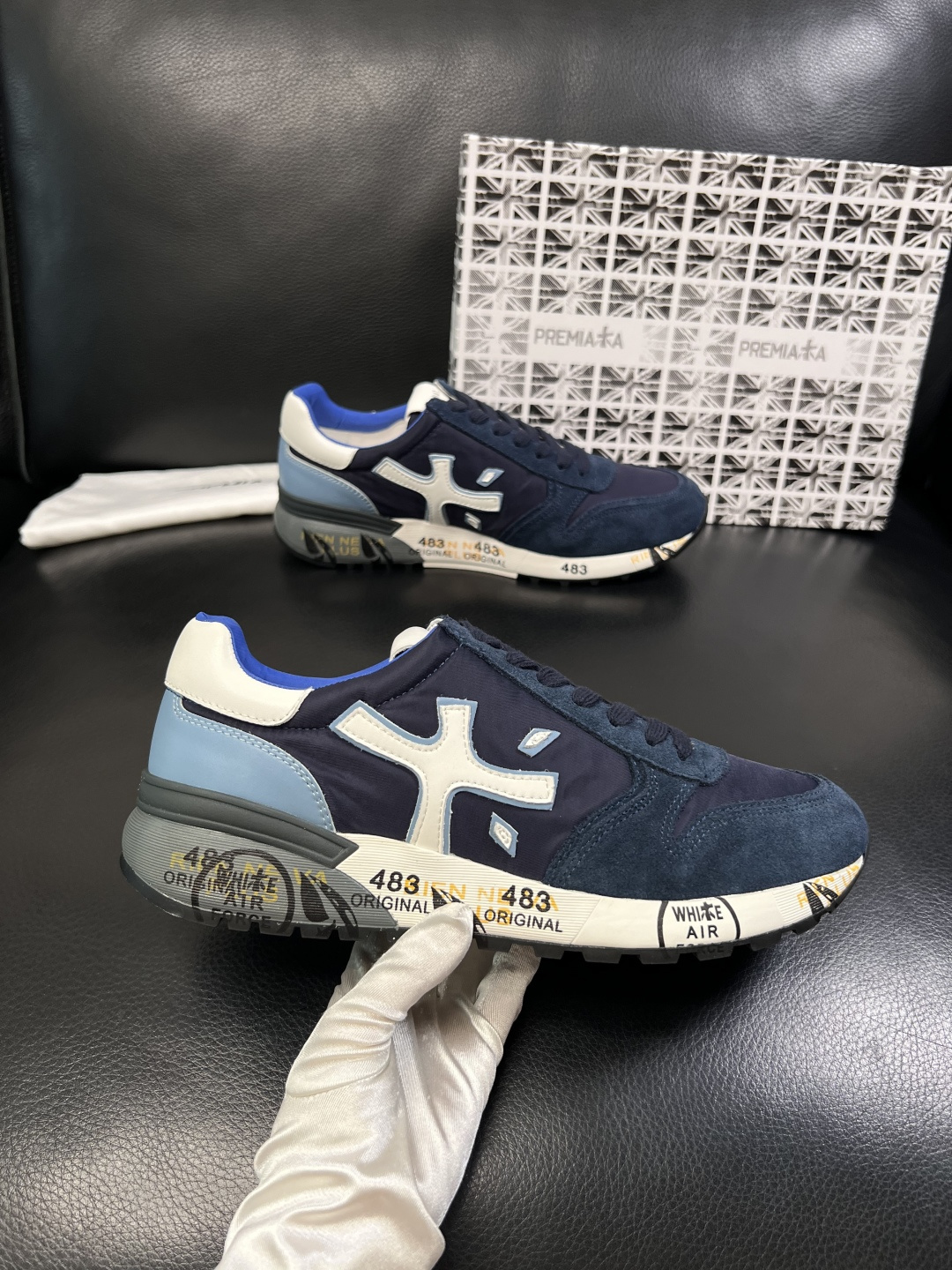 ⚠️只换码不退⚠️   PREMIATA 高品质   顶级工艺品  普瑞米亚达 小牛皮低帮运动鞋本款运动