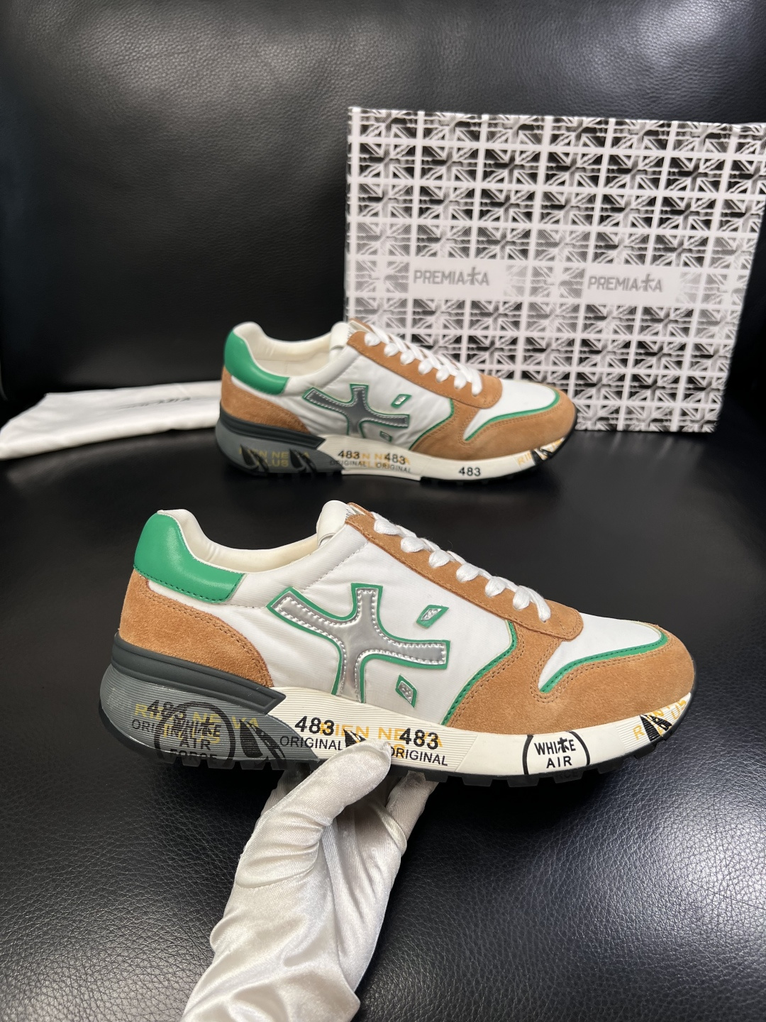 ⚠️只换码不退⚠️   PREMIATA 高品质   顶级工艺品  普瑞米亚达 小牛皮低帮运动鞋本款运动