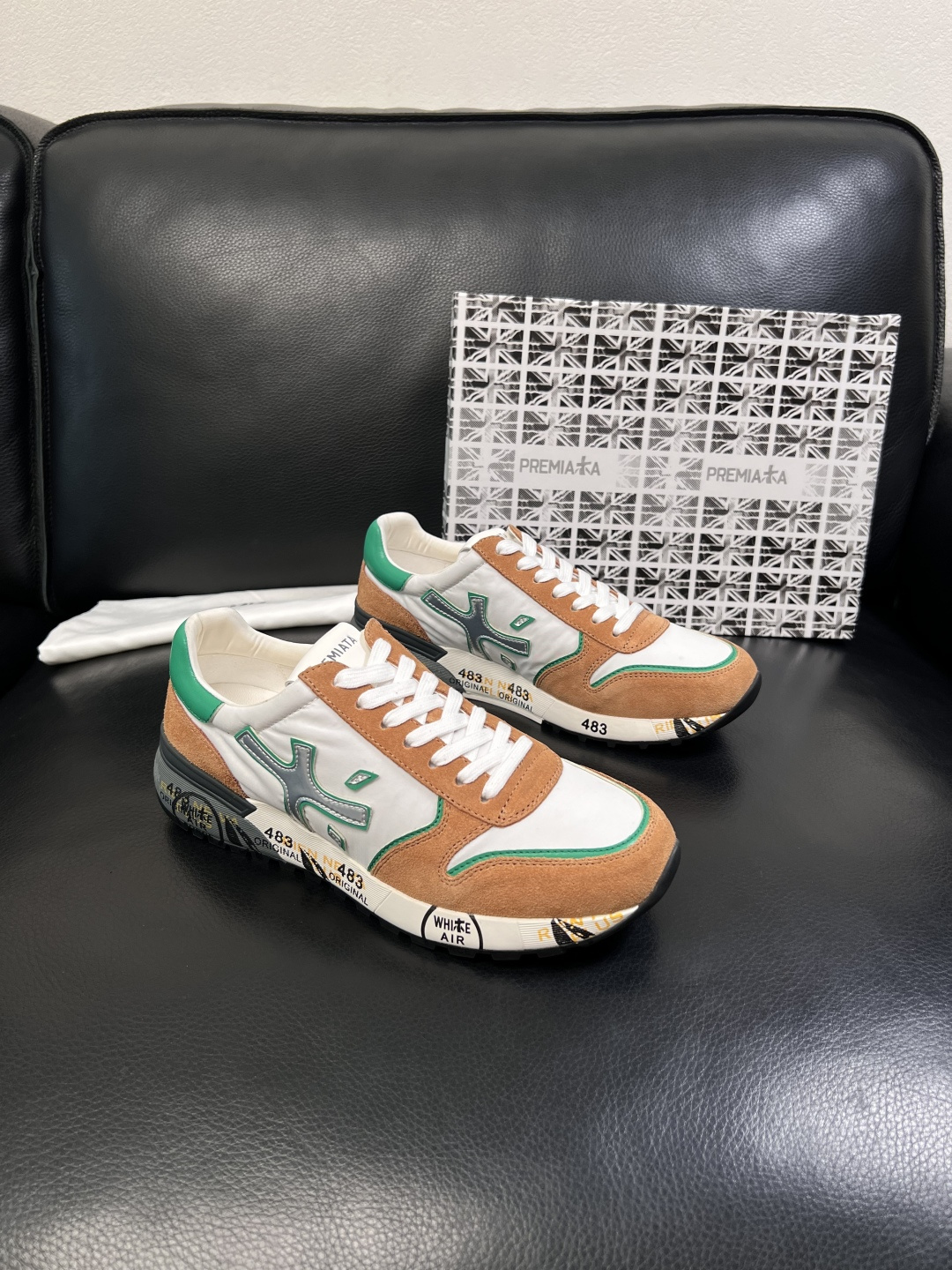 ⚠️只换码不退⚠️   PREMIATA 高品质   顶级工艺品  普瑞米亚达 小牛皮低帮运动鞋本款运动