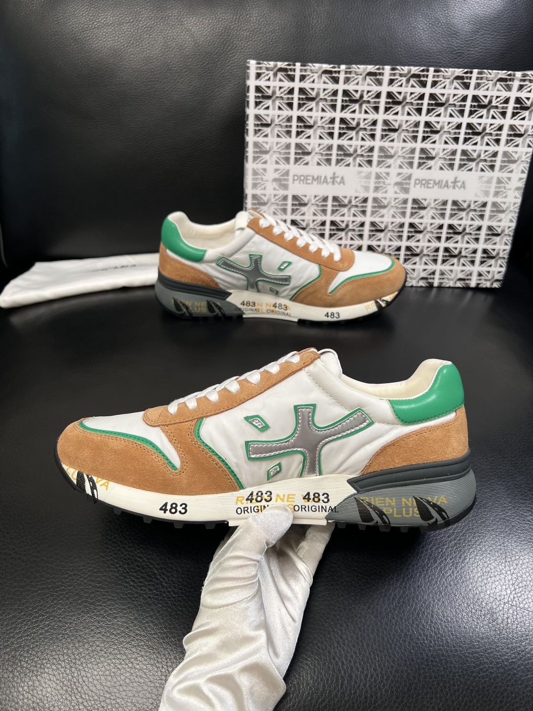 ⚠️只换码不退⚠️   PREMIATA 高品质   顶级工艺品  普瑞米亚达 小牛皮低帮运动鞋本款运动