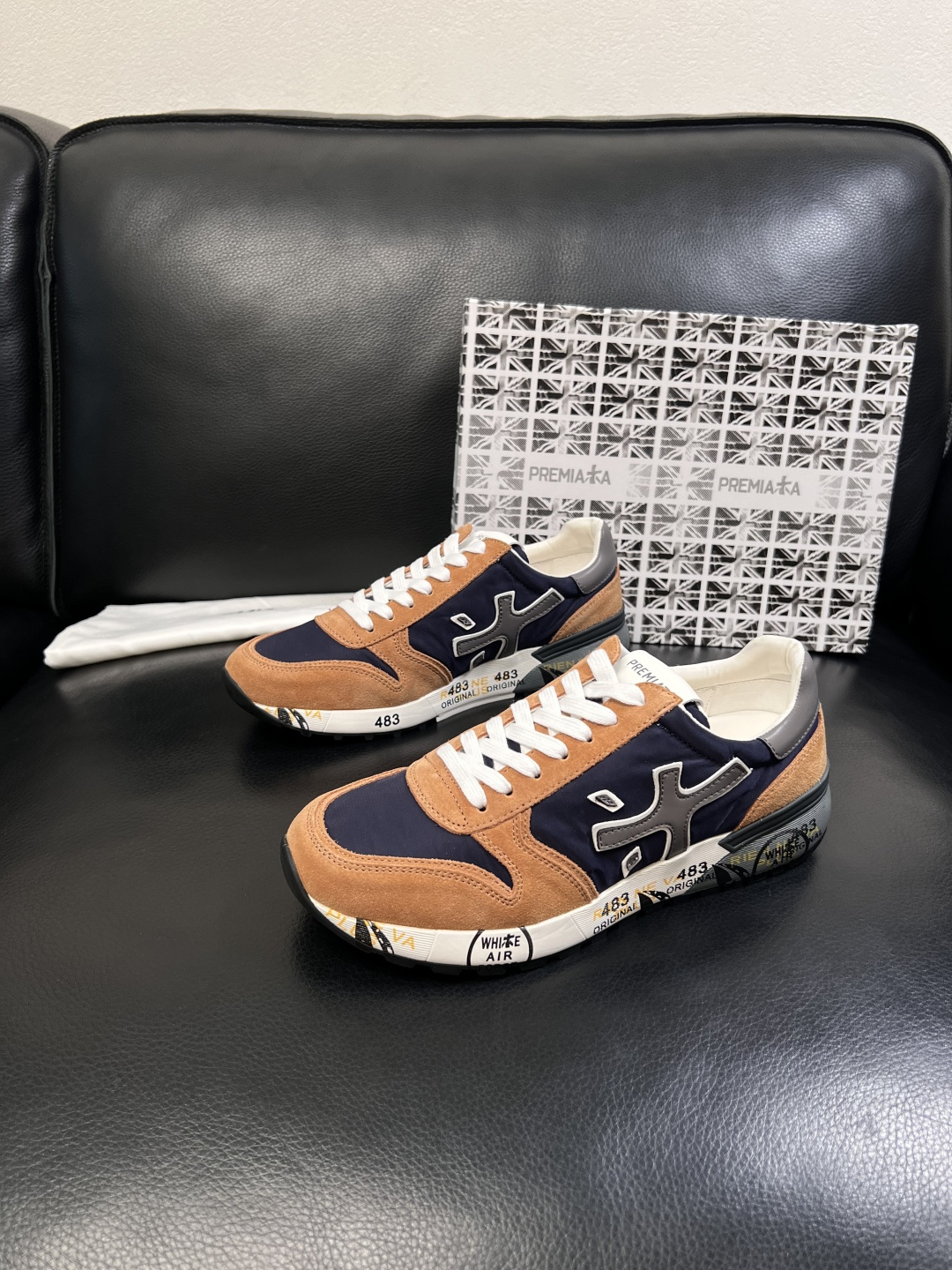 ⚠️只换码不退⚠️   PREMIATA 高品质   顶级工艺品  普瑞米亚达 小牛皮低帮运动鞋本款运动