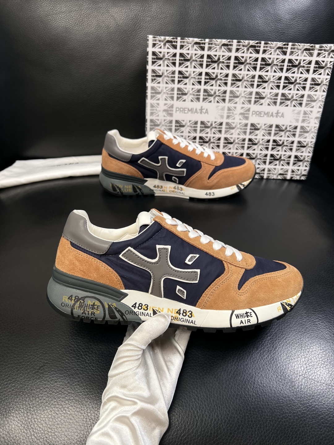 ⚠️只换码不退⚠️   PREMIATA 高品质   顶级工艺品  普瑞米亚达 小牛皮低帮运动鞋本款运动