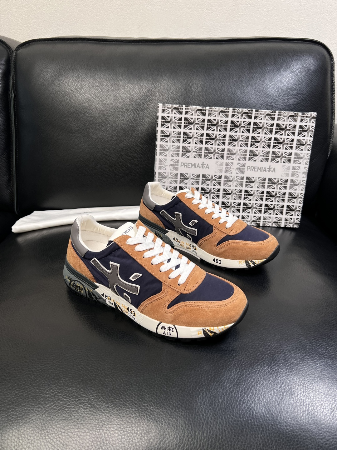 ⚠️只换码不退⚠️   PREMIATA 高品质   顶级工艺品  普瑞米亚达 小牛皮低帮运动鞋本款运动