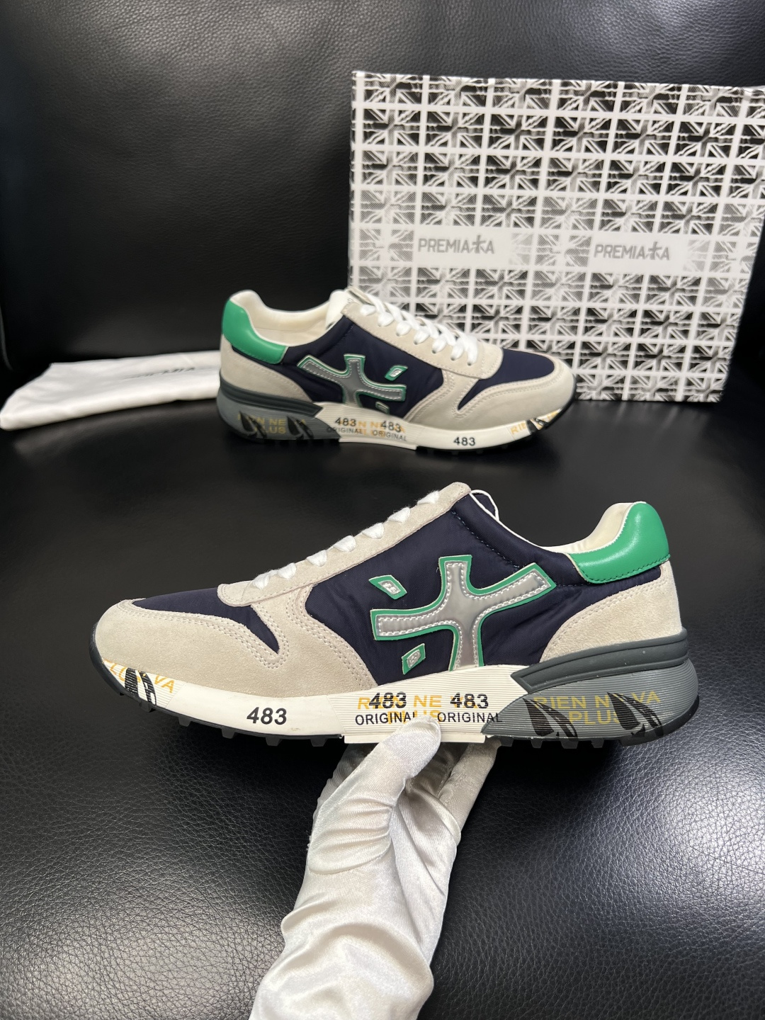 ⚠️只换码不退⚠️   PREMIATA 高品质   顶级工艺品  普瑞米亚达 小牛皮低帮运动鞋本款运动