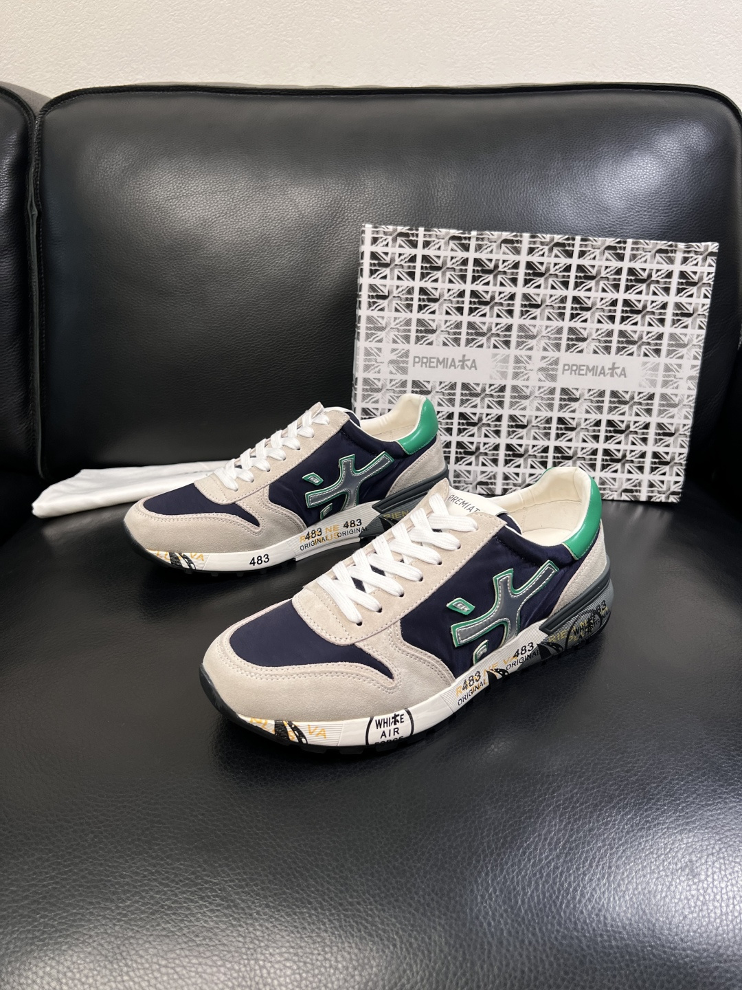 ⚠️只换码不退⚠️   PREMIATA 高品质   顶级工艺品  普瑞米亚达 小牛皮低帮运动鞋本款运动