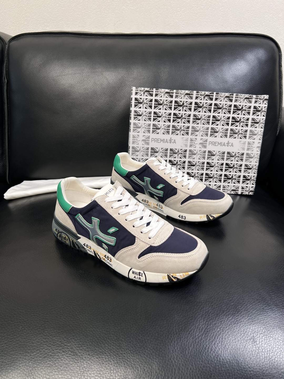 ⚠️只换码不退⚠️   PREMIATA 高品质   顶级工艺品  普瑞米亚达 小牛皮低帮运动鞋本款运动