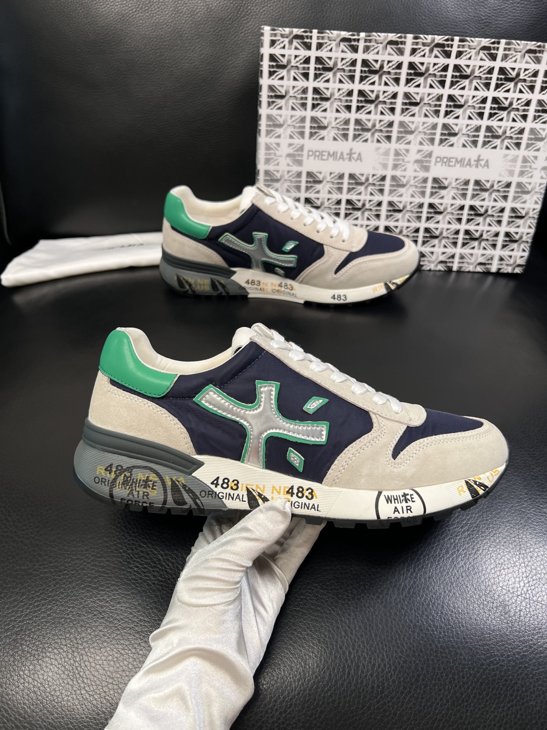 ⚠️只换码不退⚠️   PREMIATA 高品质   顶级工艺品  普瑞米亚达 小牛皮低帮运动鞋本款运动