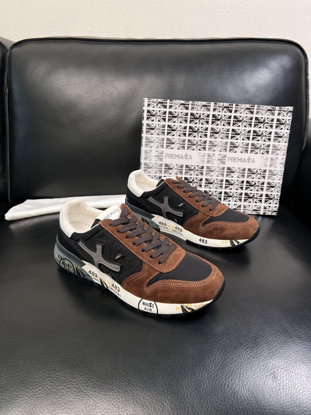⚠️只换码不退⚠️   PREMIATA 高品质   顶级工艺品  普瑞米亚达 小牛皮低帮运动鞋本款运动