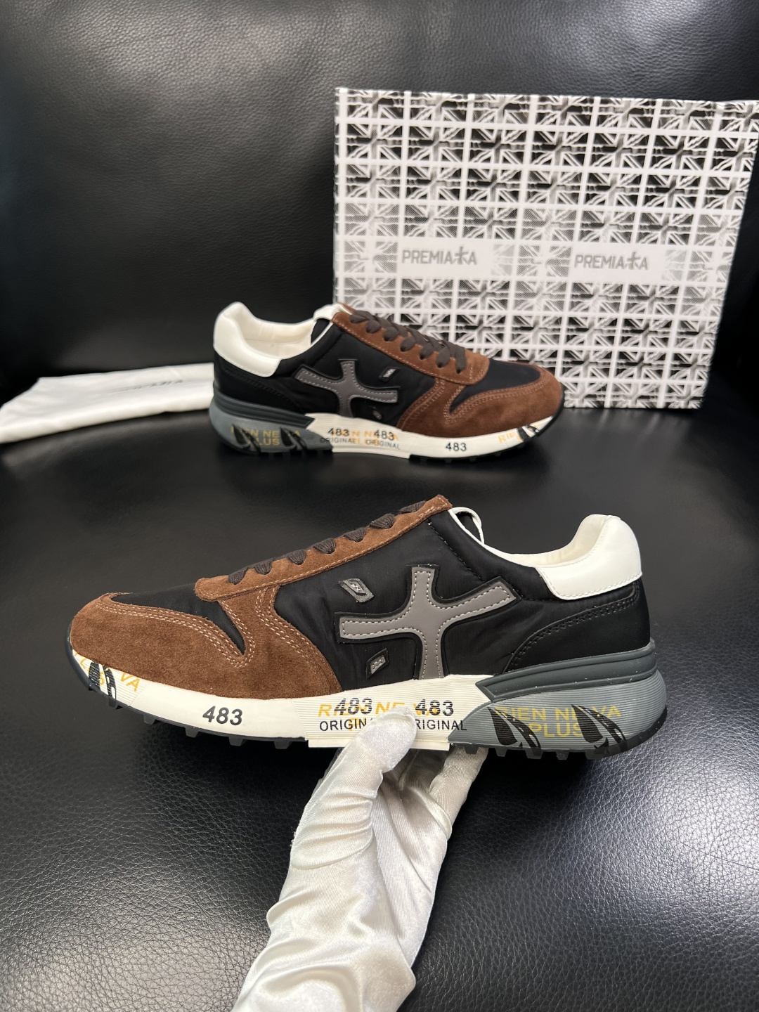 ⚠️只换码不退⚠️   PREMIATA 高品质   顶级工艺品  普瑞米亚达 小牛皮低帮运动鞋本款运动