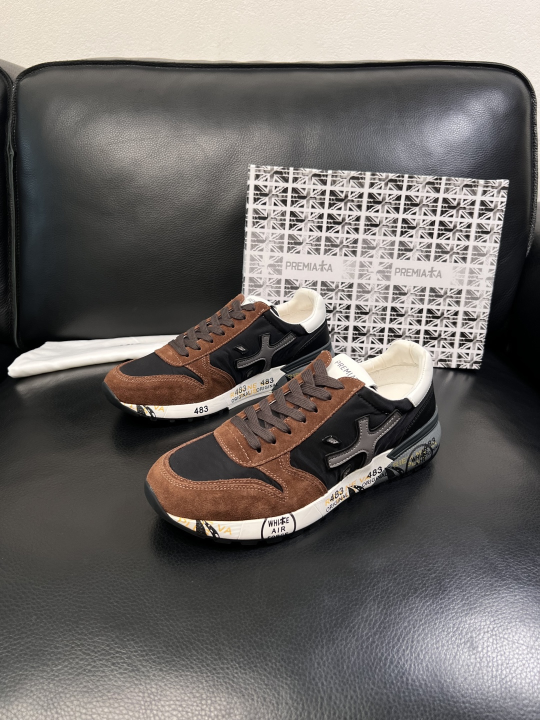 ⚠️只换码不退⚠️   PREMIATA 高品质   顶级工艺品  普瑞米亚达 小牛皮低帮运动鞋本款运动