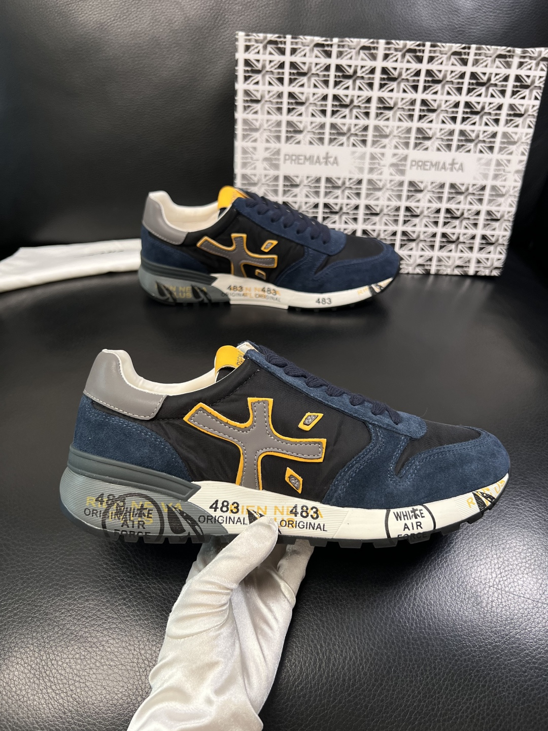 ⚠️只换码不退⚠️   PREMIATA 高品质   顶级工艺品  普瑞米亚达 小牛皮低帮运动鞋本款运动