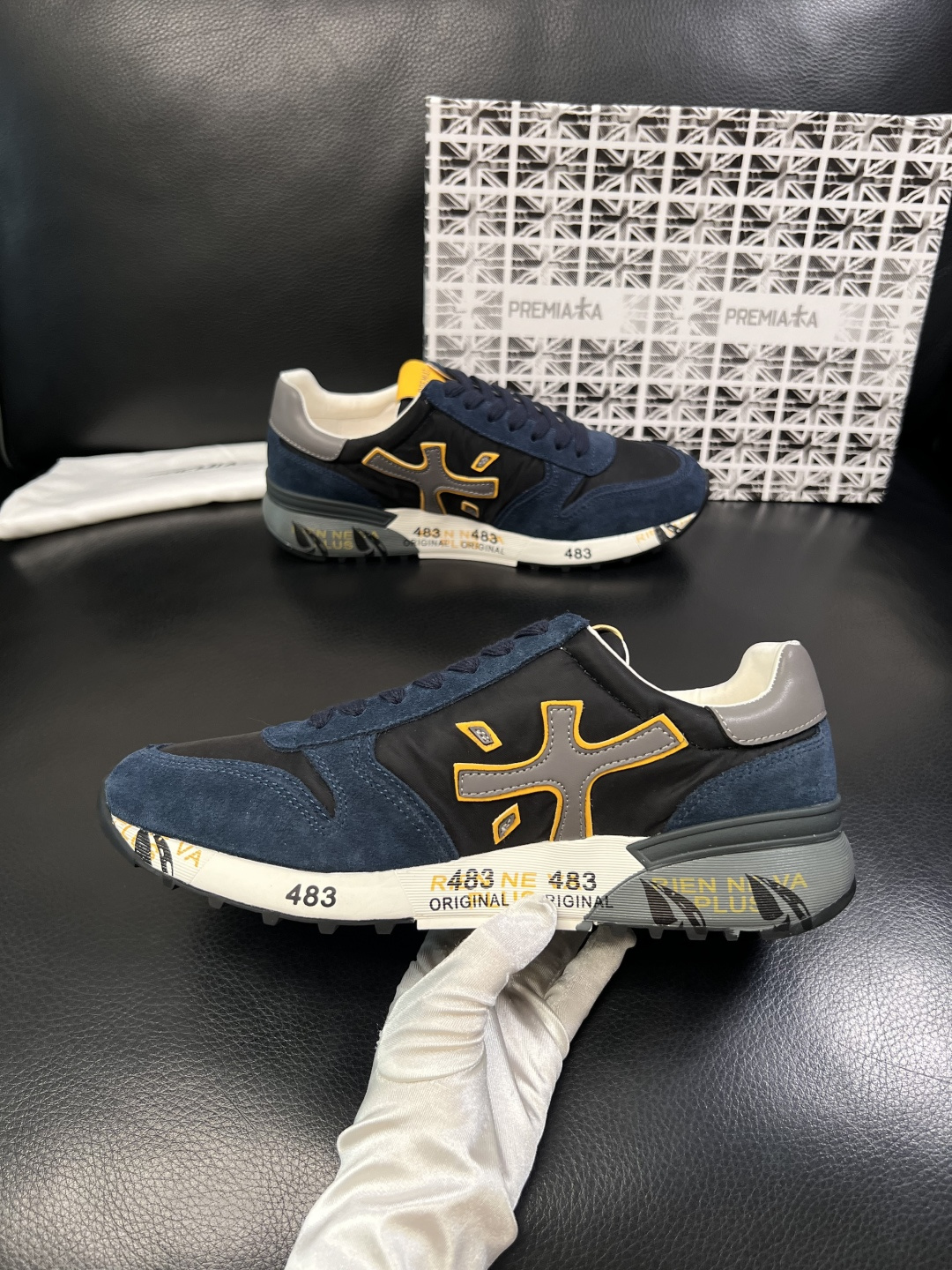 ⚠️只换码不退⚠️   PREMIATA 高品质   顶级工艺品  普瑞米亚达 小牛皮低帮运动鞋本款运动