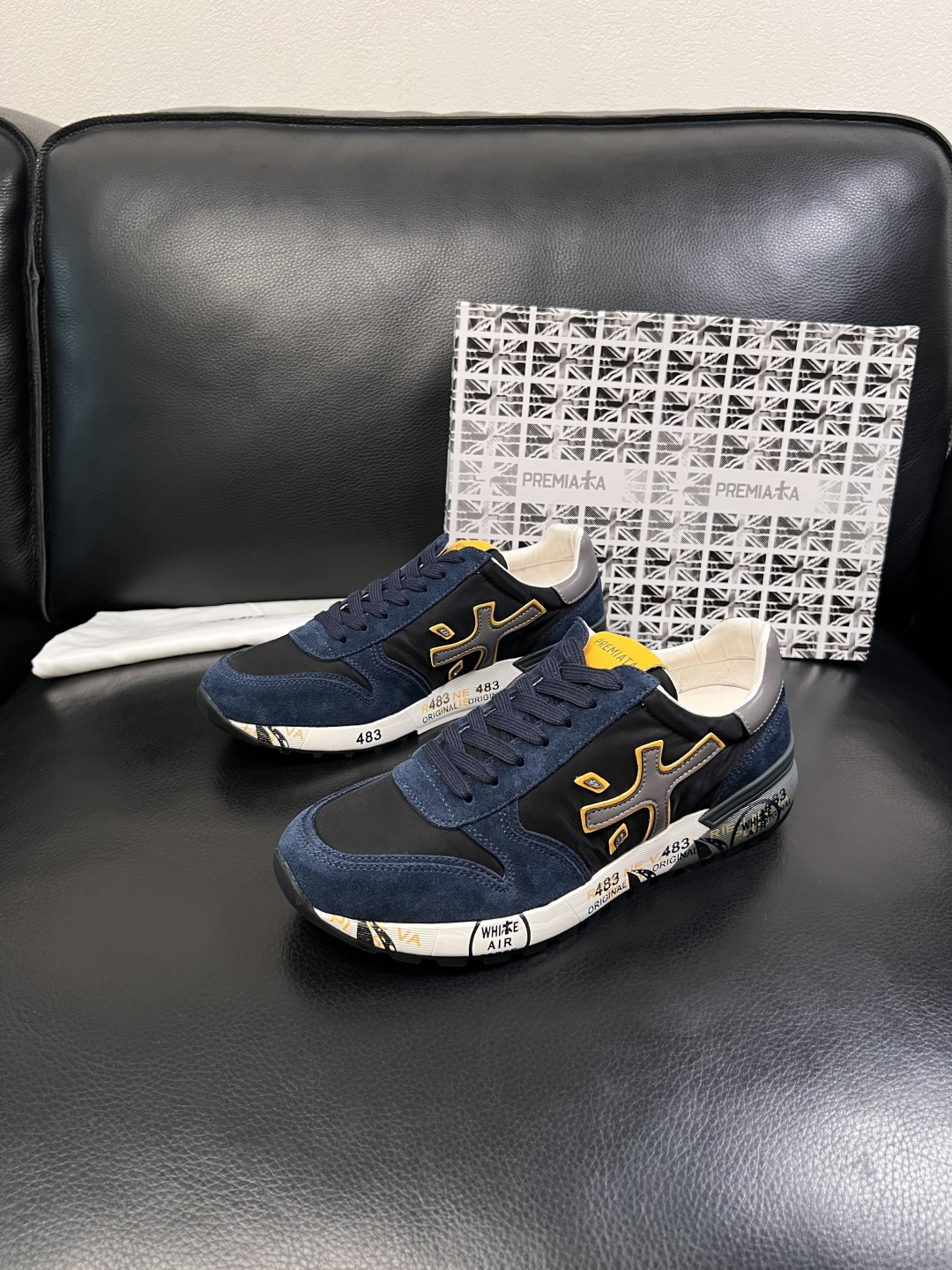 ⚠️只换码不退⚠️   PREMIATA 高品质   顶级工艺品  普瑞米亚达 小牛皮低帮运动鞋本款运动
