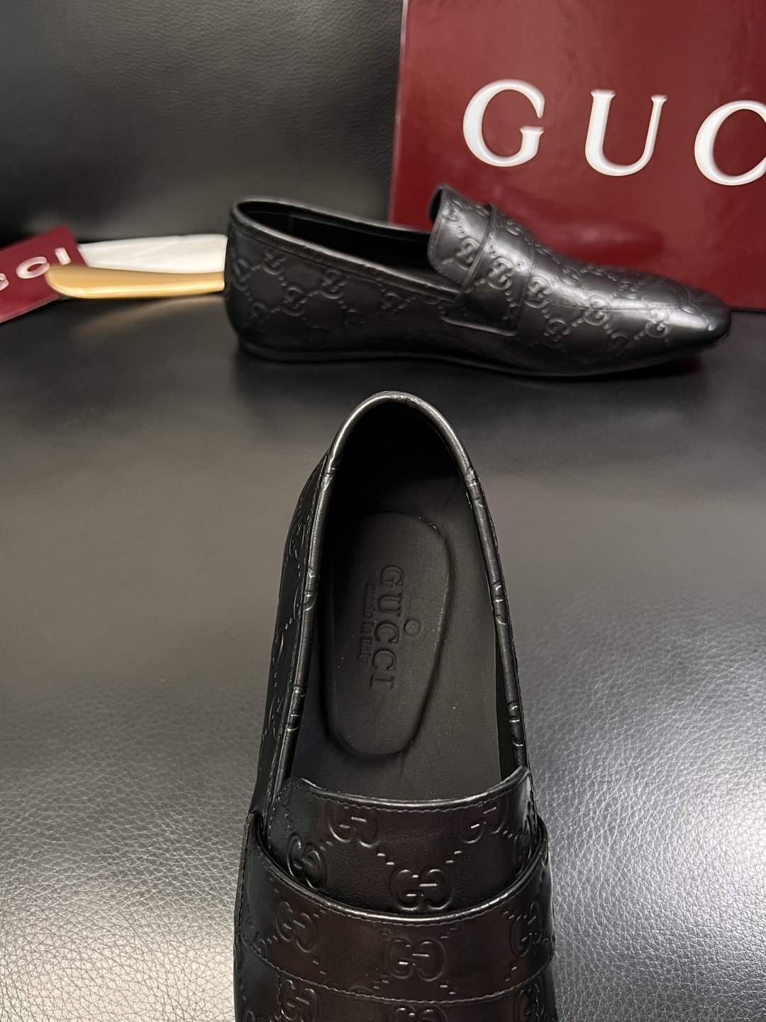Gucci 高品质  顶级工艺品  古奇  皮鞋专柜新款原厂配置，意大利进口牛皮面料，进口牛皮内里垫，透