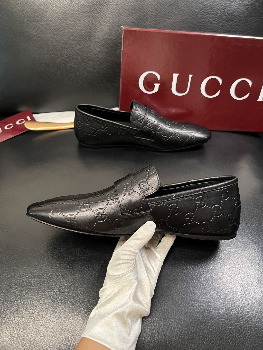 Gucci 高品质  顶级工艺品  古奇  皮鞋专柜新款原厂配置，意大利进口牛皮面料，进口牛皮内里垫，透