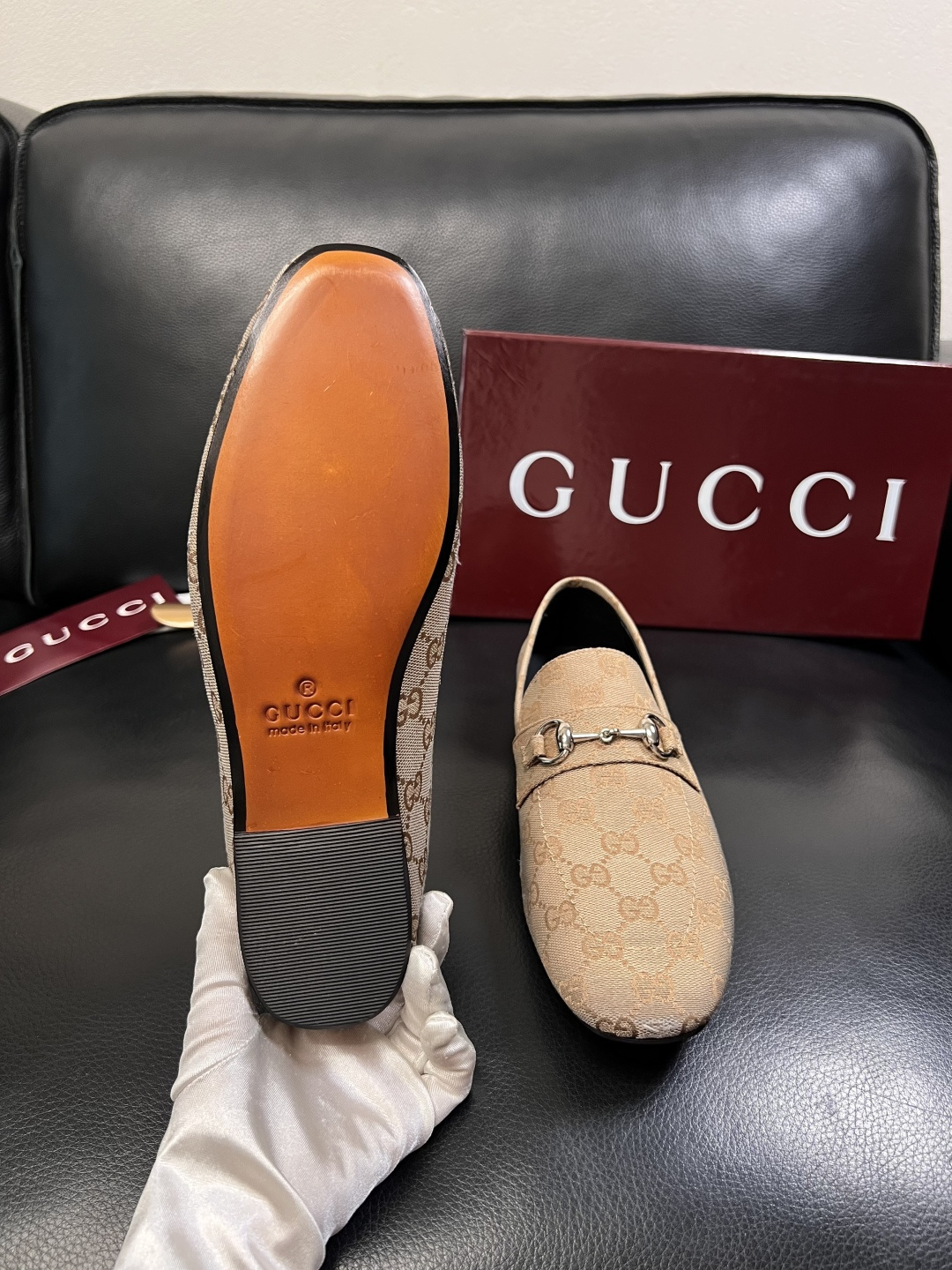 Gucci 高品质  顶级工艺品  古奇  皮鞋专柜新款原厂配置，意大利进口牛皮面料，进口牛皮内里垫，透