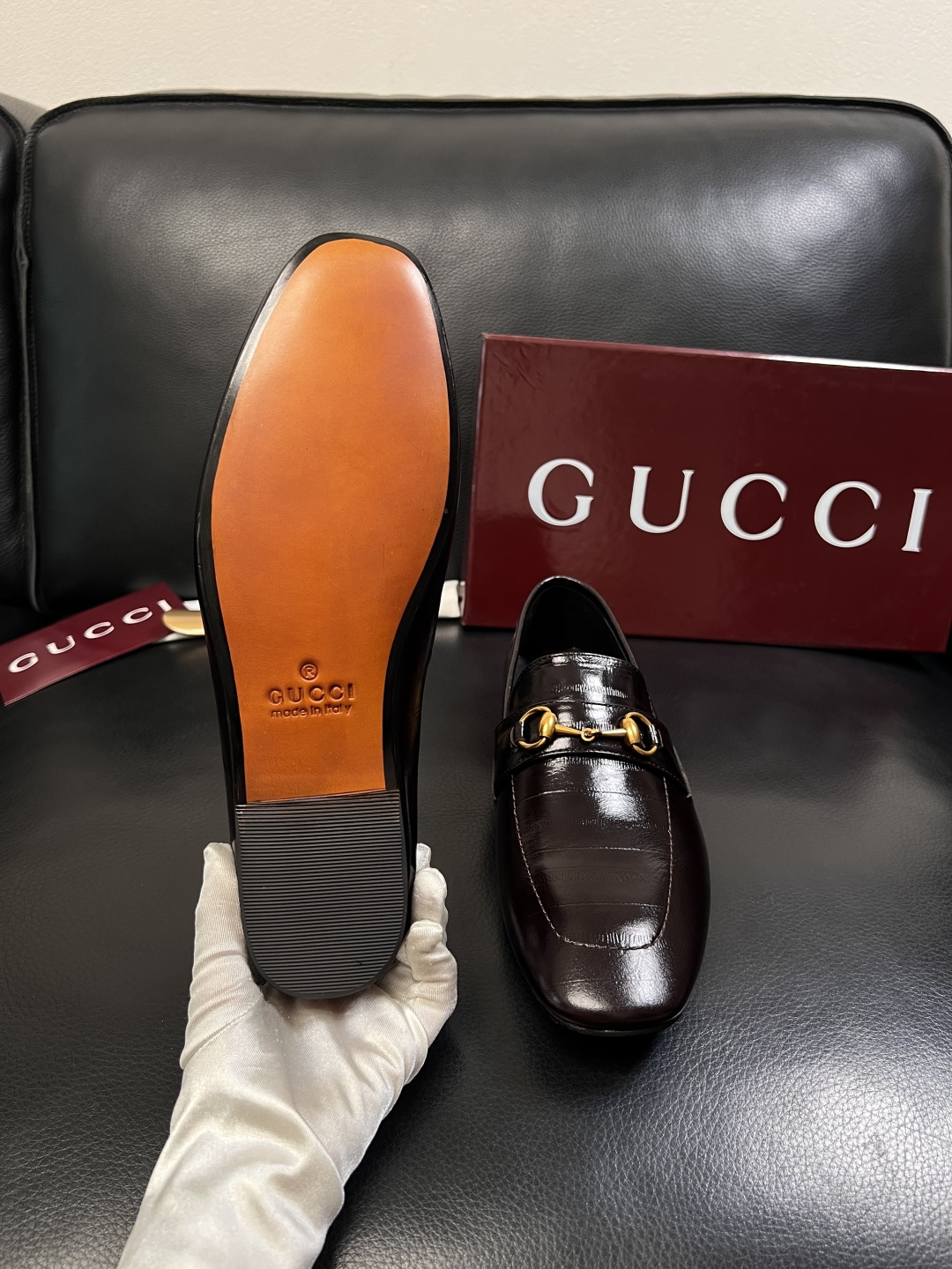 Gucci 高品质  顶级工艺品  古奇  皮鞋专柜新款原厂配置，意大利进口牛皮面料，进口牛皮内里垫，透