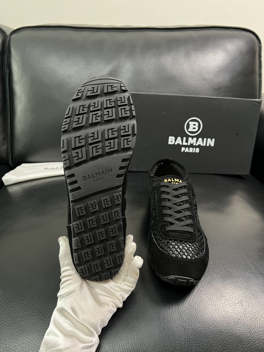 ⚠️只换码不退⚠️    BALMAIN  高品质  顶级工艺品  巴尔曼  专柜新品同步，鞋面意大利进
