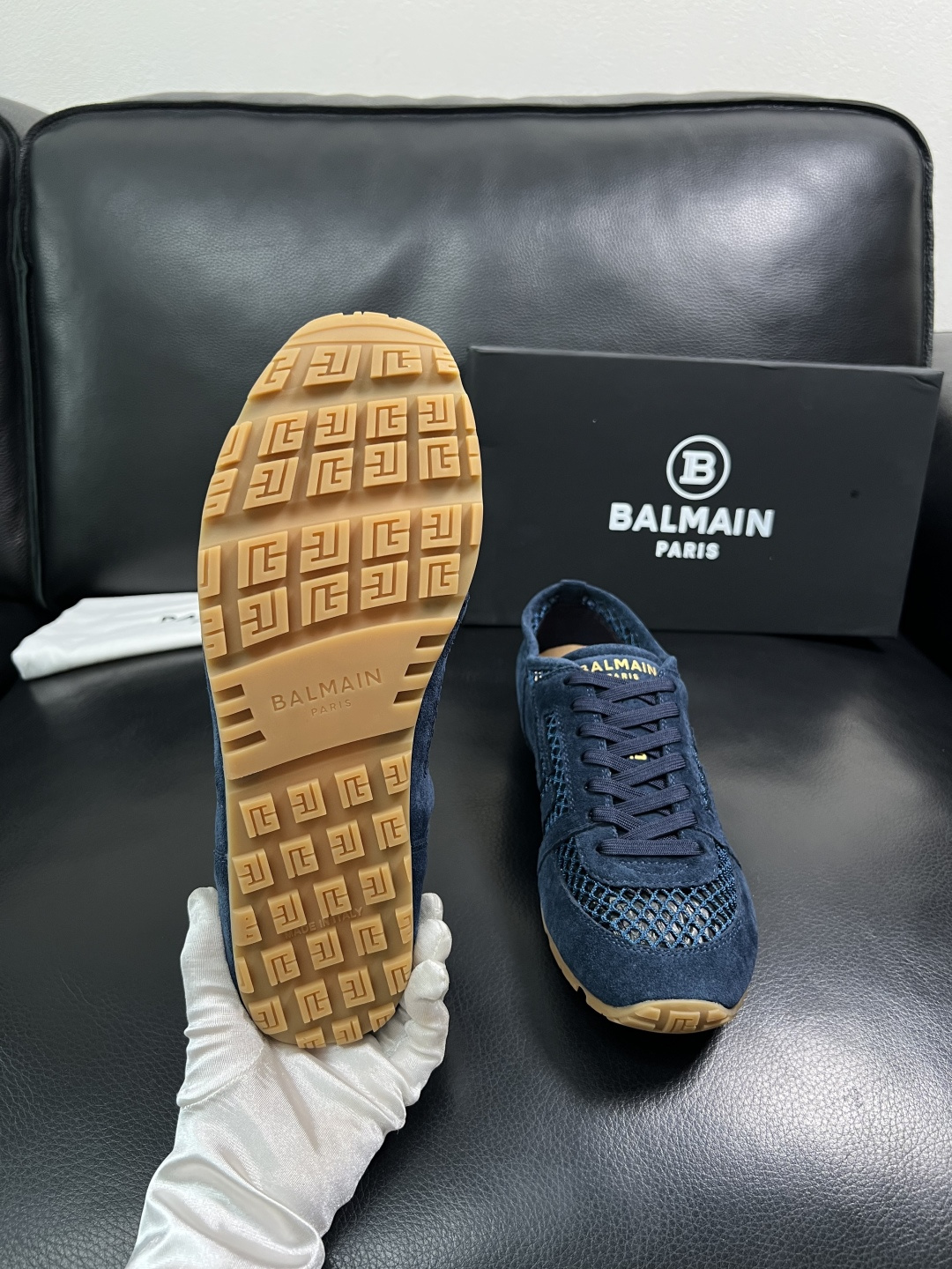 ⚠️只换码不退⚠️    BALMAIN  高品质  顶级工艺品  巴尔曼  专柜新品同步，鞋面意大利进