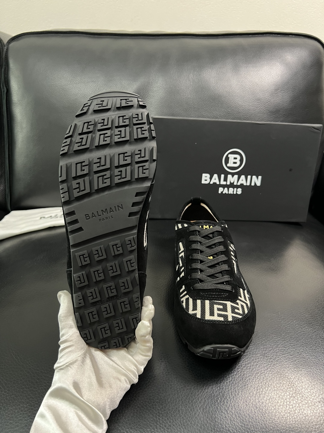 ⚠️只换码不退⚠️    BALMAIN  高品质  顶级工艺品  巴尔曼  专柜新品同步，鞋面意大利进