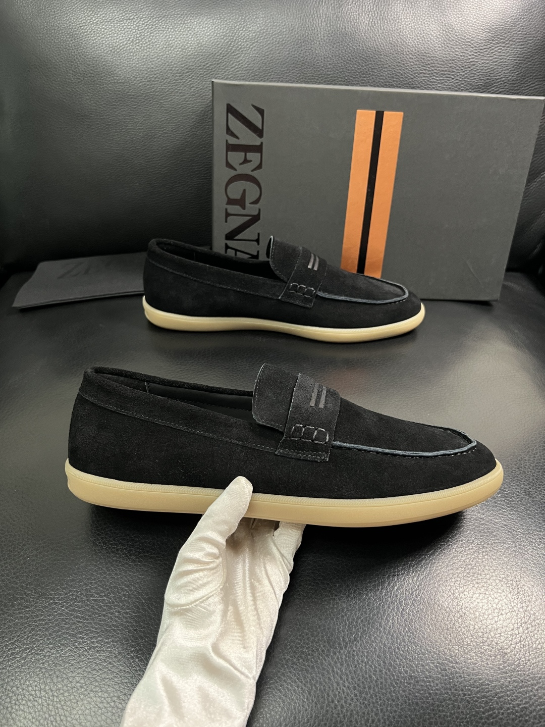 ⚠️只换码不退⚠️   Zegna  高品质  顶级工艺品  杰尼亚  专柜新款原厂配置，意大利进口牛皮