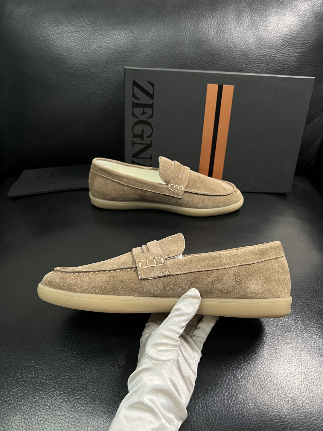 ⚠️只换码不退⚠️   Zegna  高品质  顶级工艺品  杰尼亚  专柜新款原厂配置，意大利进口牛皮