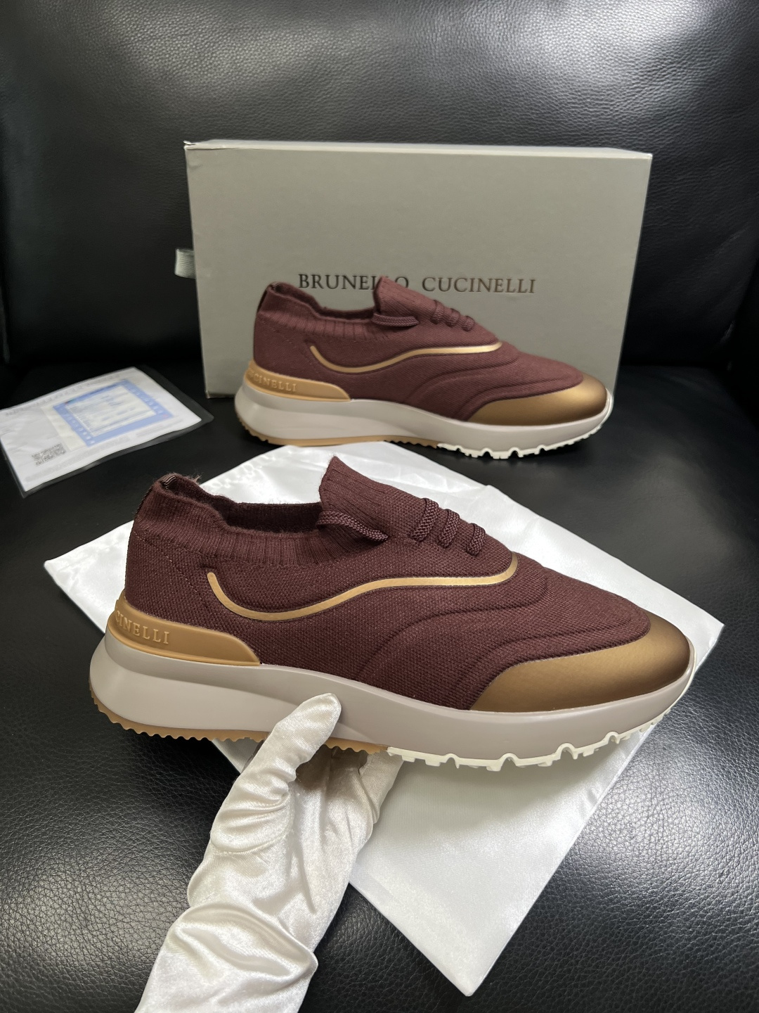 Brunello Cucinelli  高品质 顶级工艺品  BC  专柜同步原厂配置，意大利进口牛皮面
