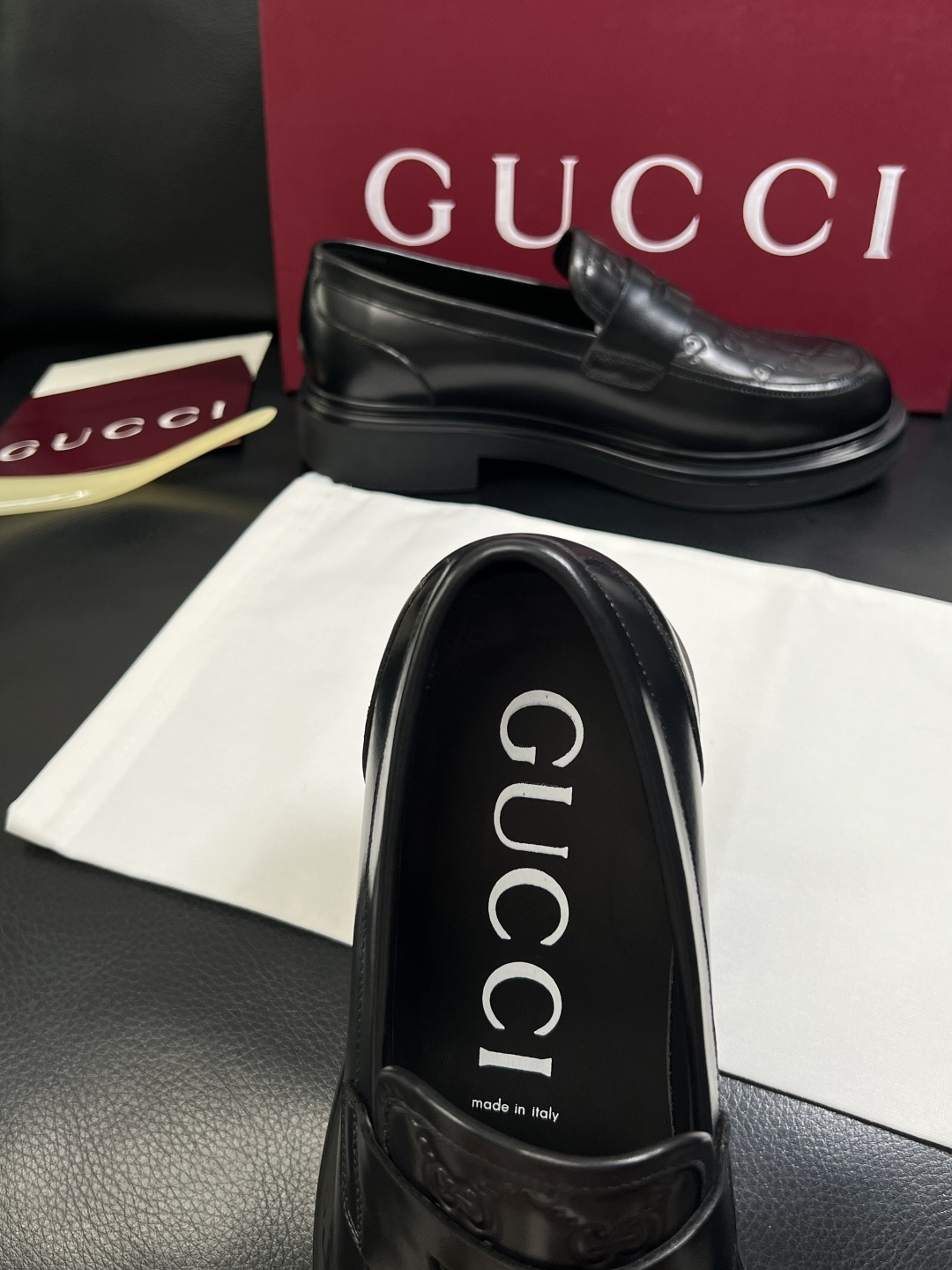 Gucci 高品质  顶级工艺品  古奇  皮鞋专柜新款原厂配置，意大利进口牛皮面料，进口牛皮内里垫，透