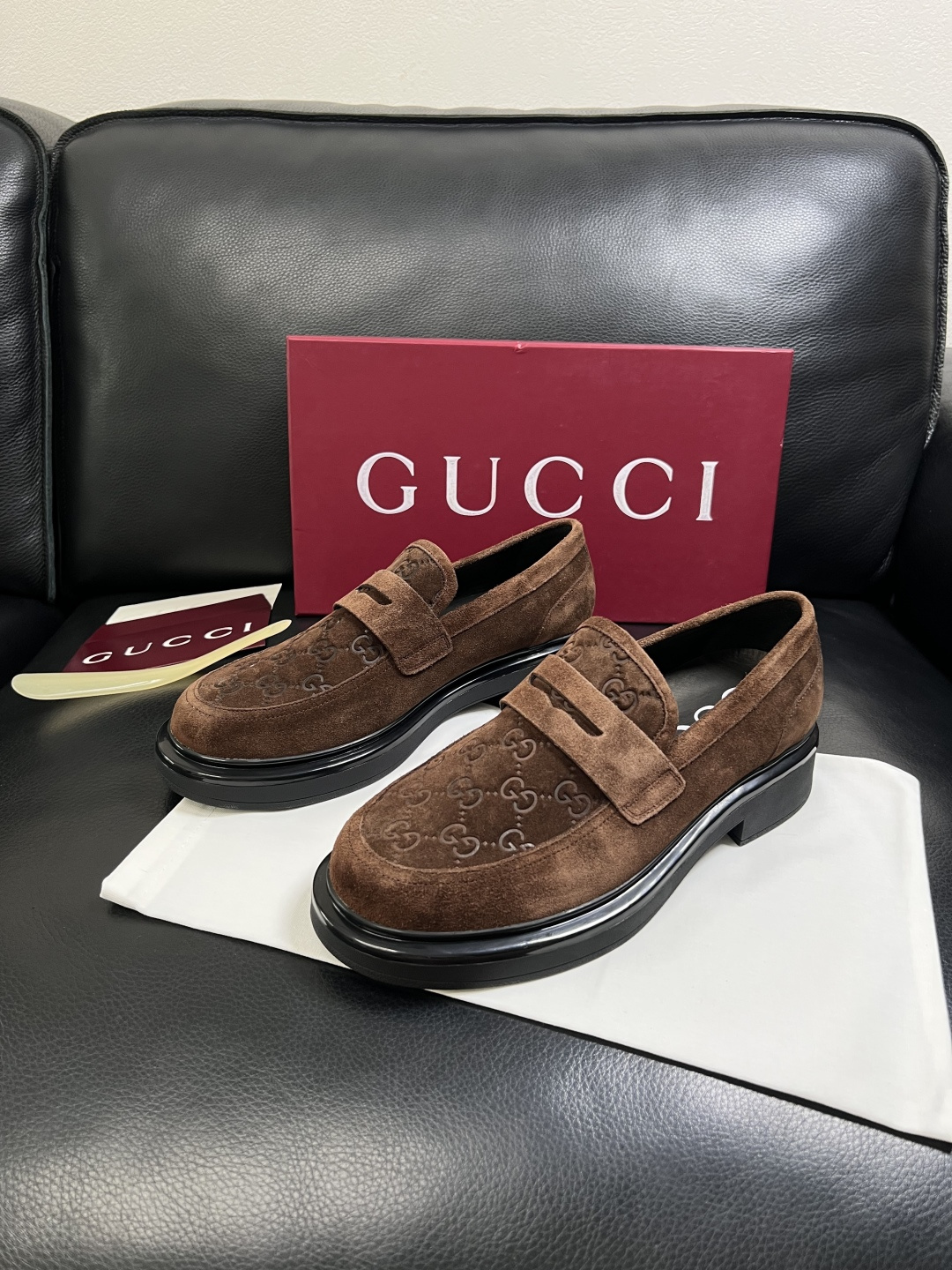 Gucci 高品质  顶级工艺品  古奇  皮鞋专柜新款原厂配置，意大利进口牛皮面料，进口牛皮内里垫，透