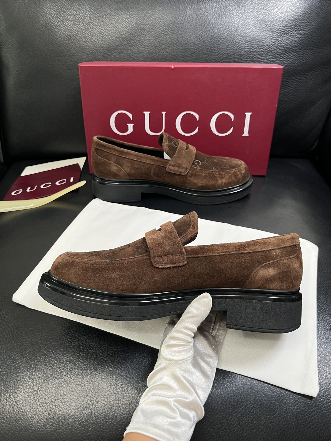 Gucci 高品质  顶级工艺品  古奇  皮鞋专柜新款原厂配置，意大利进口牛皮面料，进口牛皮内里垫，透