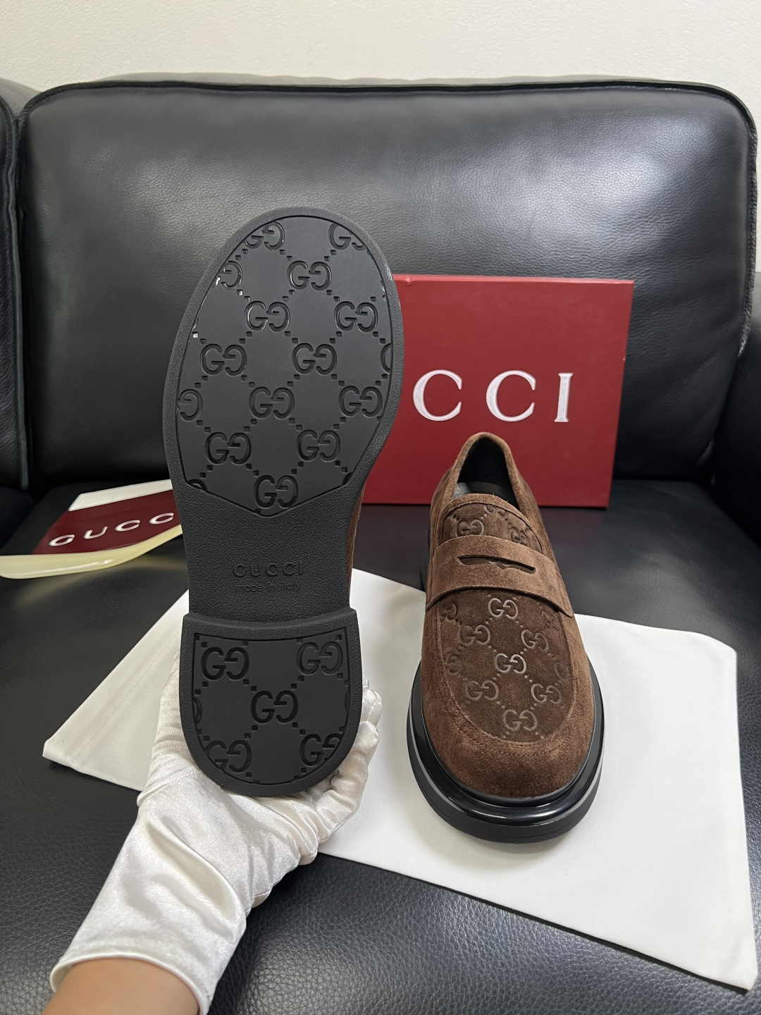 Gucci 高品质  顶级工艺品  古奇  皮鞋专柜新款原厂配置，意大利进口牛皮面料，进口牛皮内里垫，透