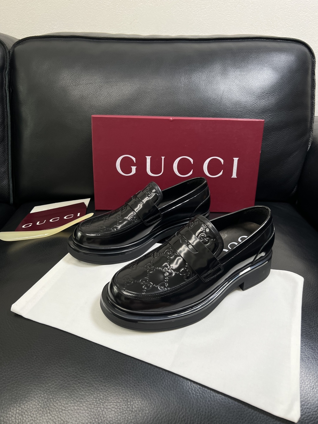Gucci 高品质  顶级工艺品  古奇  皮鞋专柜新款原厂配置，意大利进口牛皮面料，进口牛皮内里垫，透