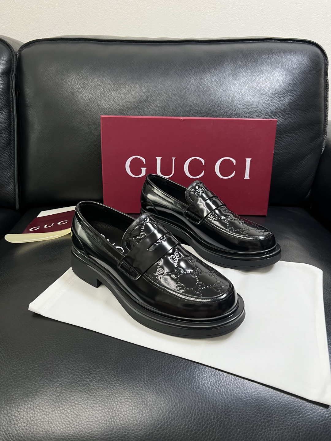 Gucci 高品质  顶级工艺品  古奇  皮鞋专柜新款原厂配置，意大利进口牛皮面料，进口牛皮内里垫，透