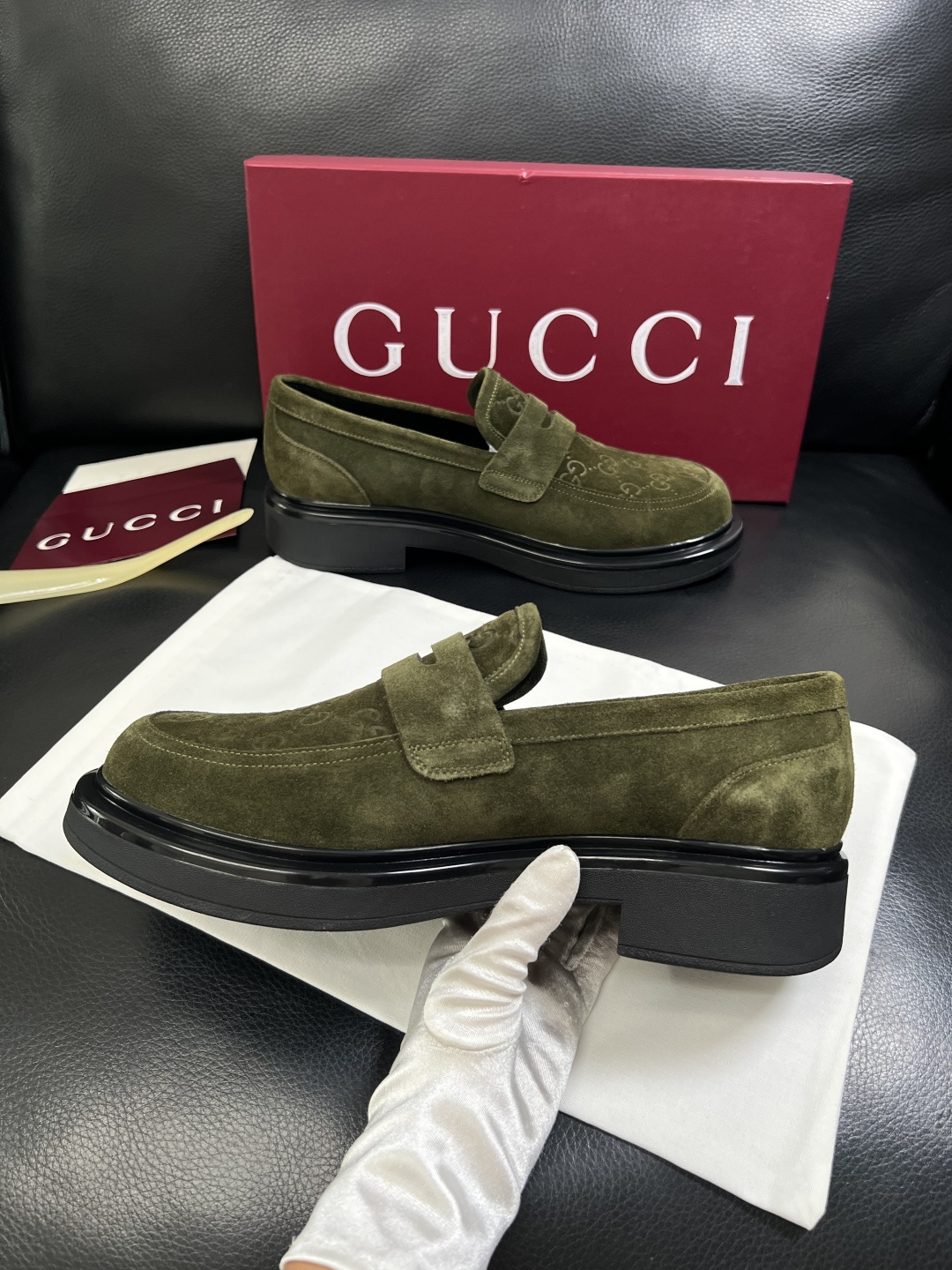 Gucci 高品质  顶级工艺品  古奇  皮鞋专柜新款原厂配置，意大利进口牛皮面料，进口牛皮内里垫，透