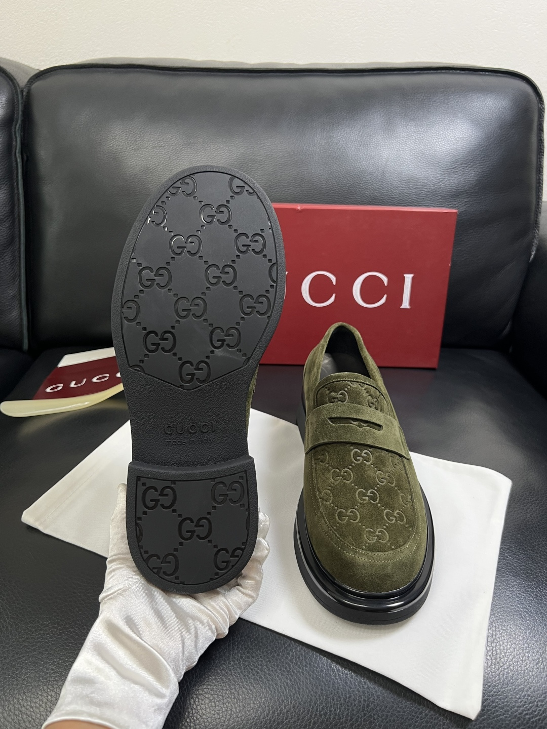 Gucci 高品质  顶级工艺品  古奇  皮鞋专柜新款原厂配置，意大利进口牛皮面料，进口牛皮内里垫，透