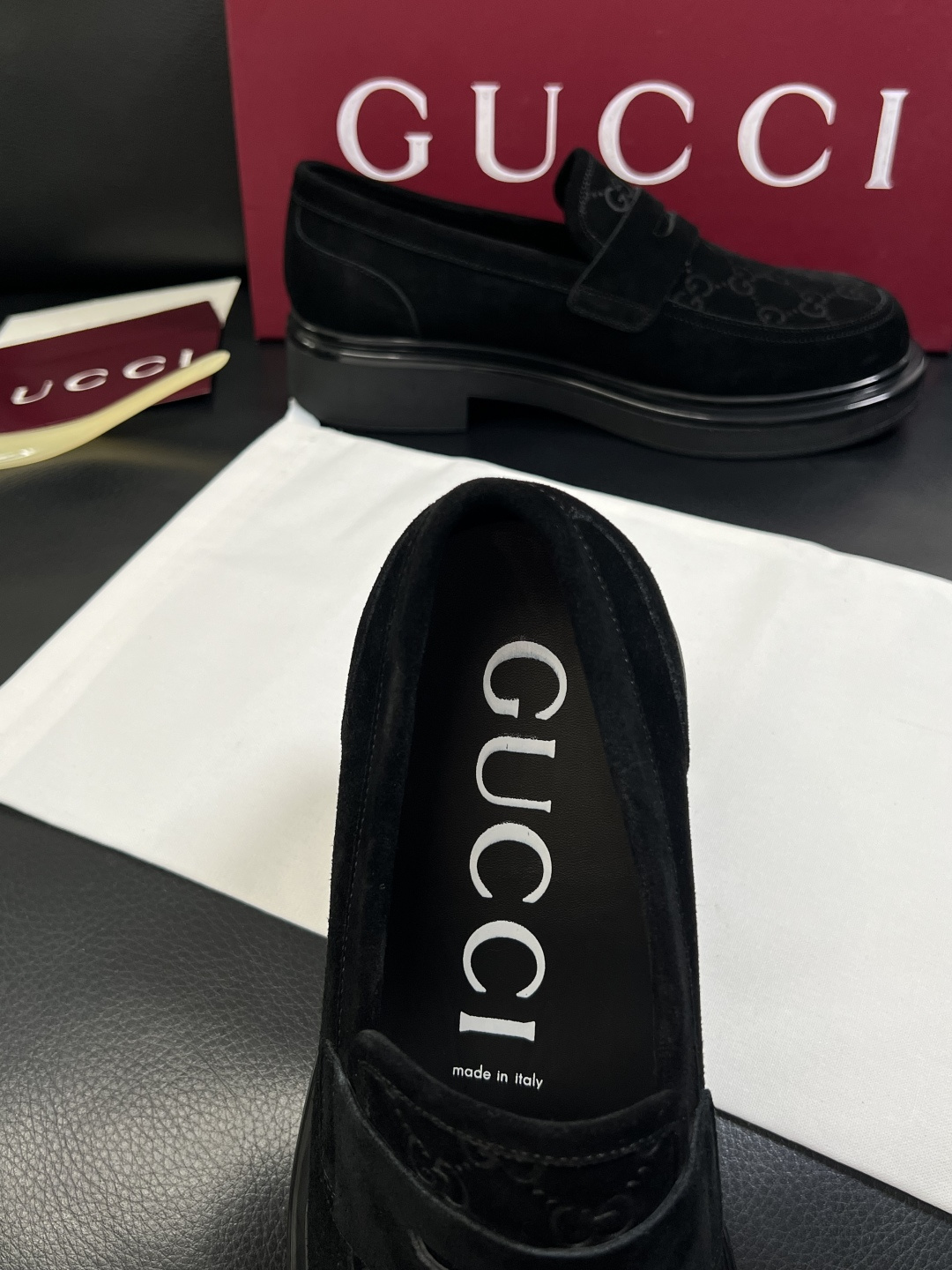 Gucci 高品质  顶级工艺品  古奇  皮鞋专柜新款原厂配置，意大利进口牛皮面料，进口牛皮内里垫，透