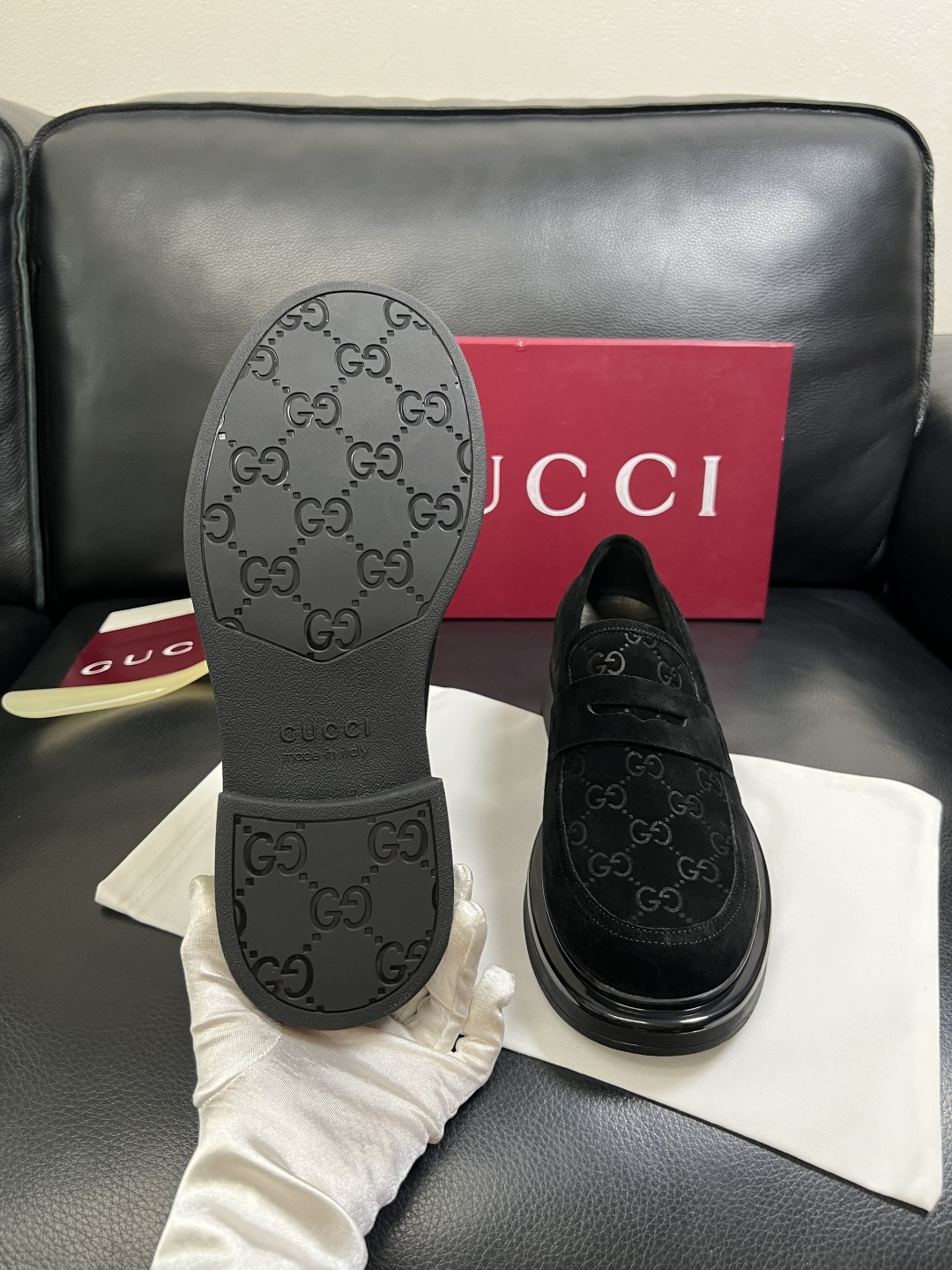 Gucci 高品质  顶级工艺品  古奇  皮鞋专柜新款原厂配置，意大利进口牛皮面料，进口牛皮内里垫，透