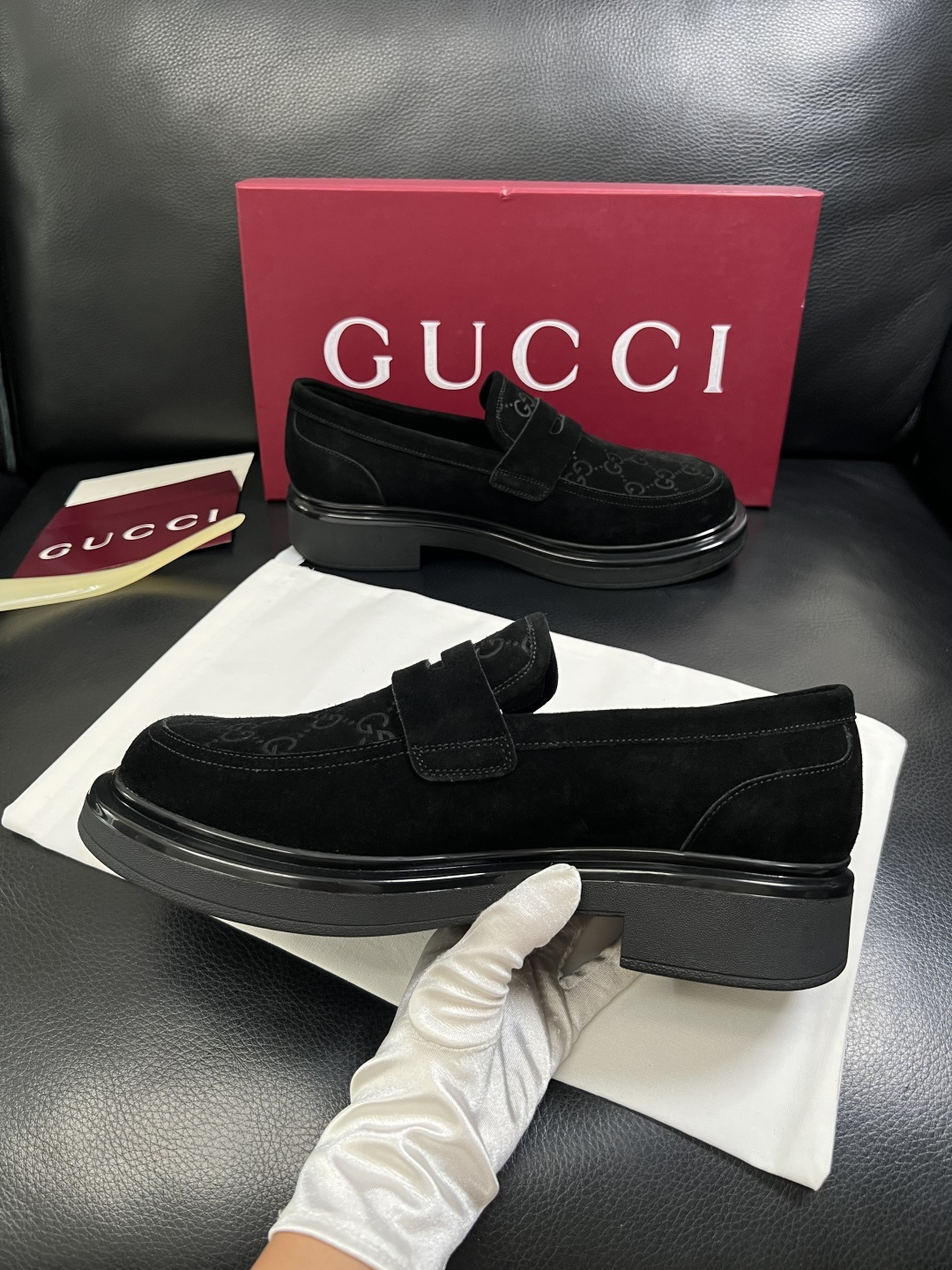 Gucci 高品质  顶级工艺品  古奇  皮鞋专柜新款原厂配置，意大利进口牛皮面料，进口牛皮内里垫，透