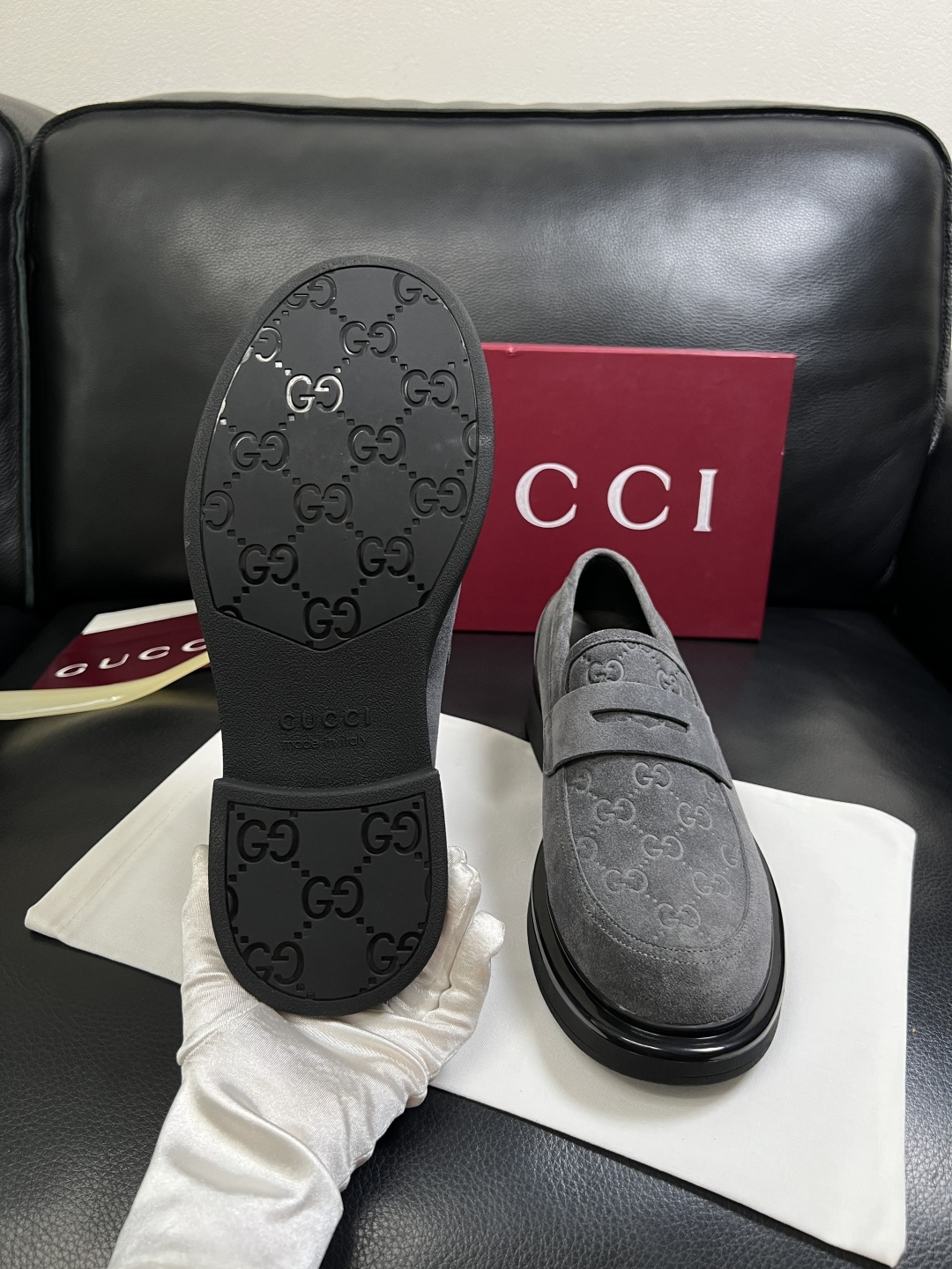 Gucci 高品质  顶级工艺品  古奇  皮鞋专柜新款原厂配置，意大利进口牛皮面料，进口牛皮内里垫，透