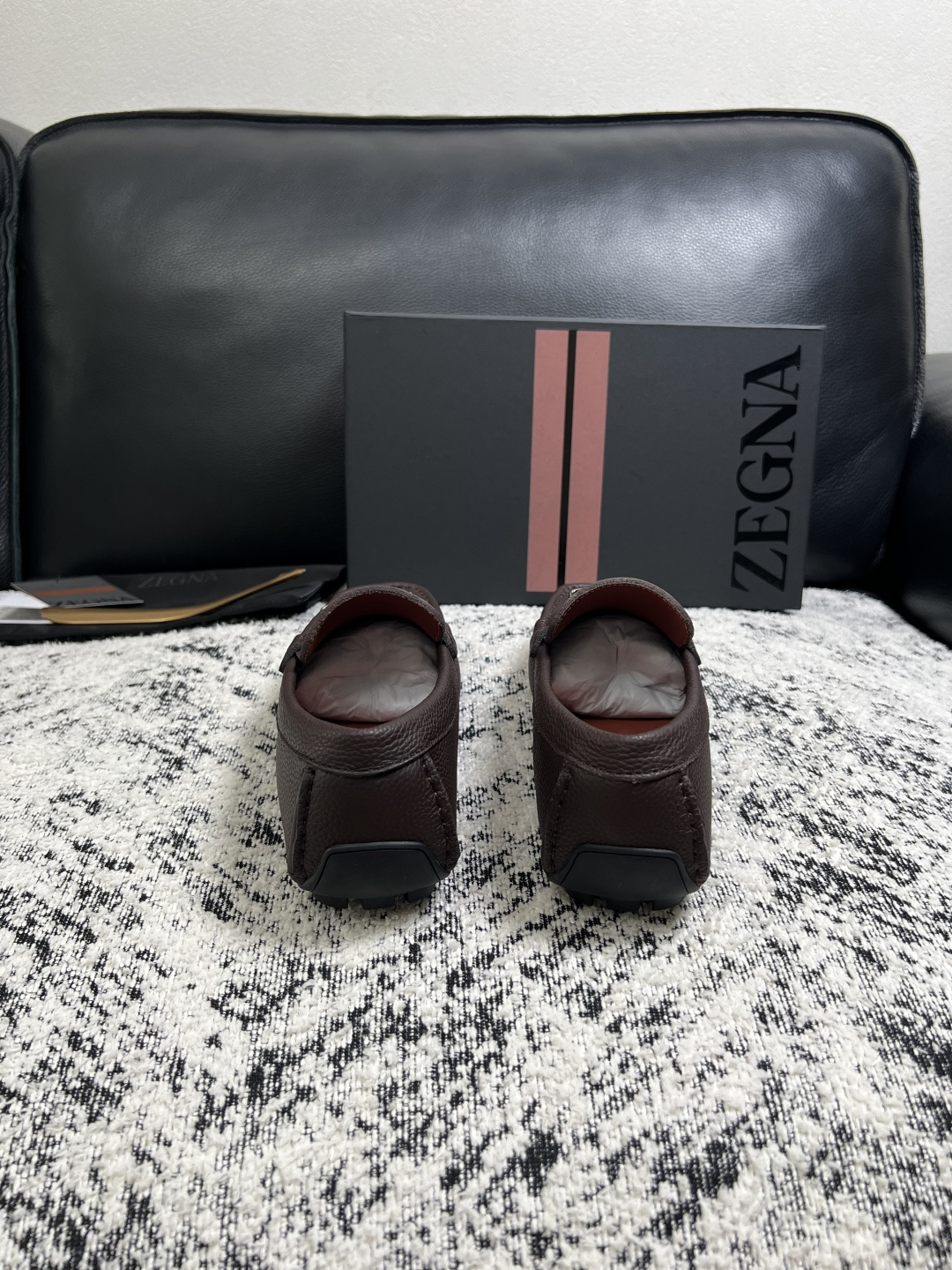 Zegna  高品质  顶级工艺品  杰尼亚  豆豆鞋专柜新款原厂配置，意大利进口牛皮面料，进口牛里垫，