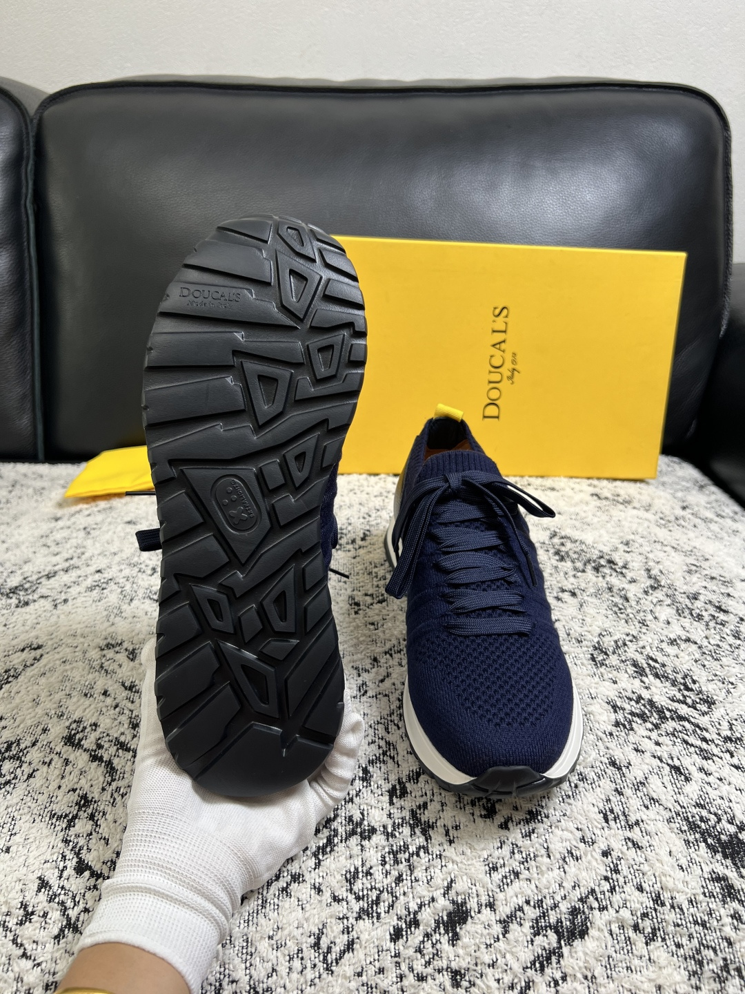 ⚠️只换码不退⚠️  DOUCALS  高品质  顶级工艺品  杜卡斯  运动板鞋专柜同步，意大利进口飞织鞋面，高品质拼