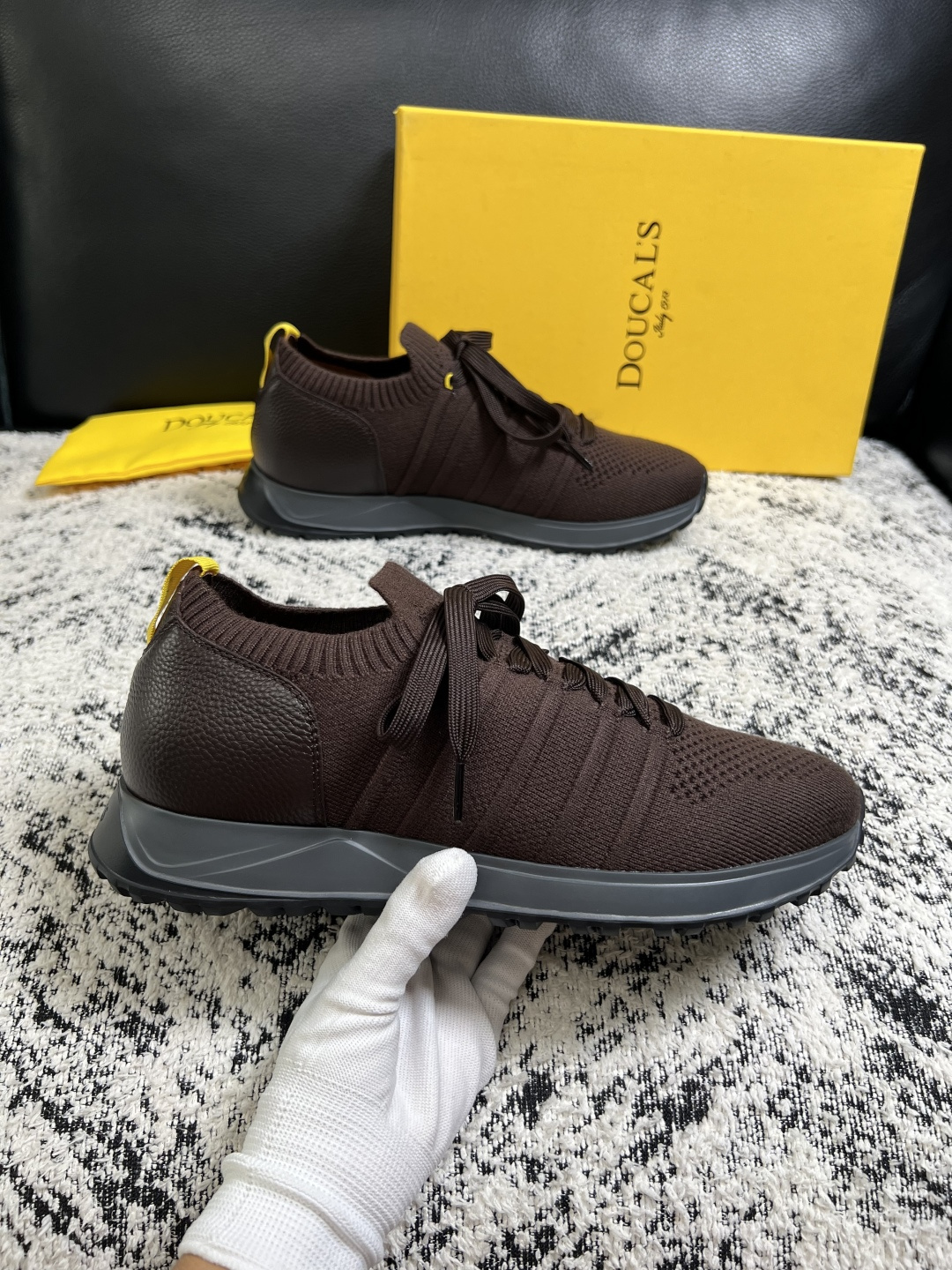 ⚠️只换码不退⚠️  DOUCALS  高品质  顶级工艺品  杜卡斯  运动板鞋专柜同步，意大利进口飞织鞋面，高品质拼