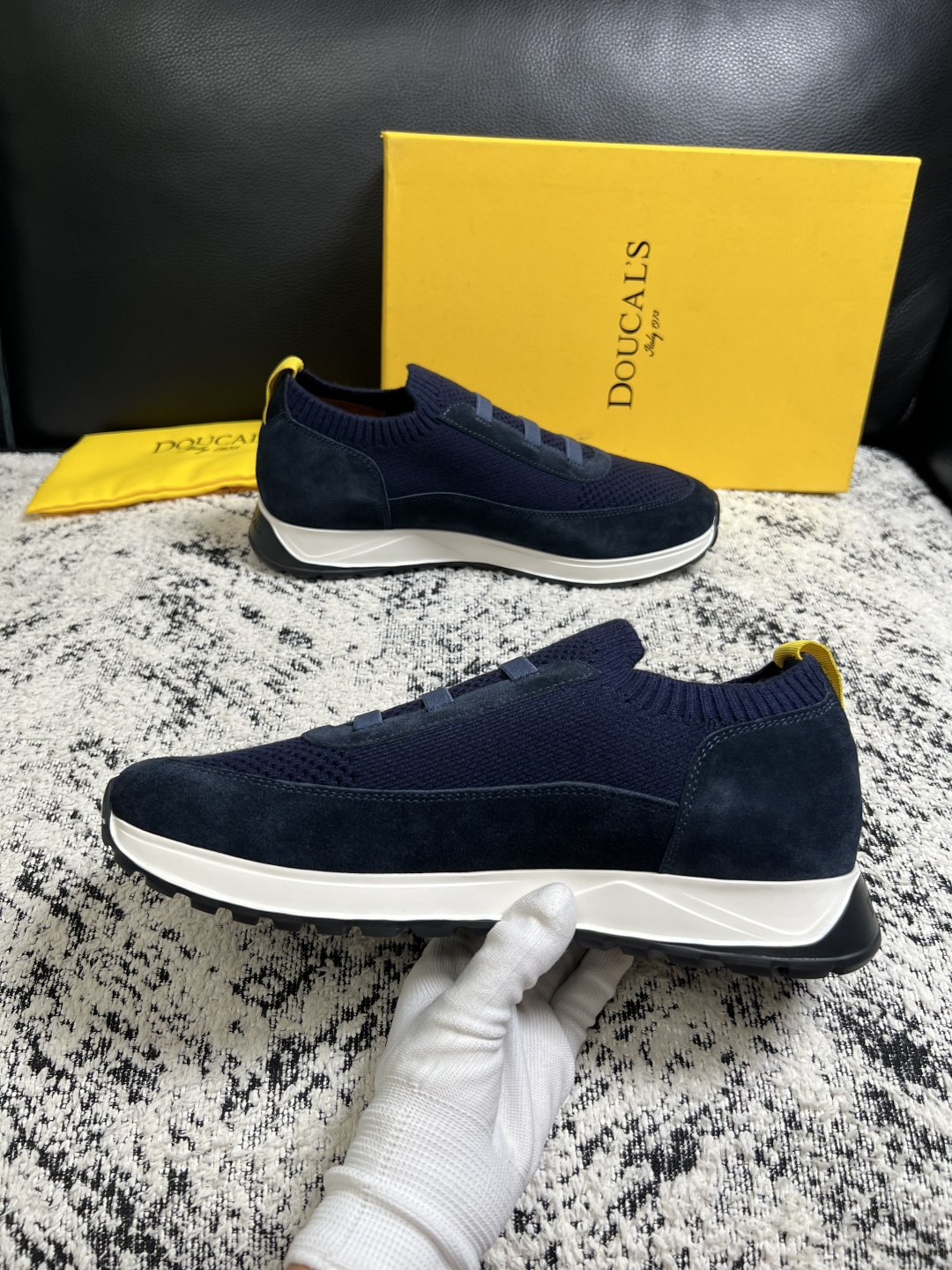 ⚠️只换码不退⚠️  DOUCALS  高品质  顶级工艺品  杜卡斯  运动板鞋专柜同步，意大利进口飞织鞋面，高品质拼