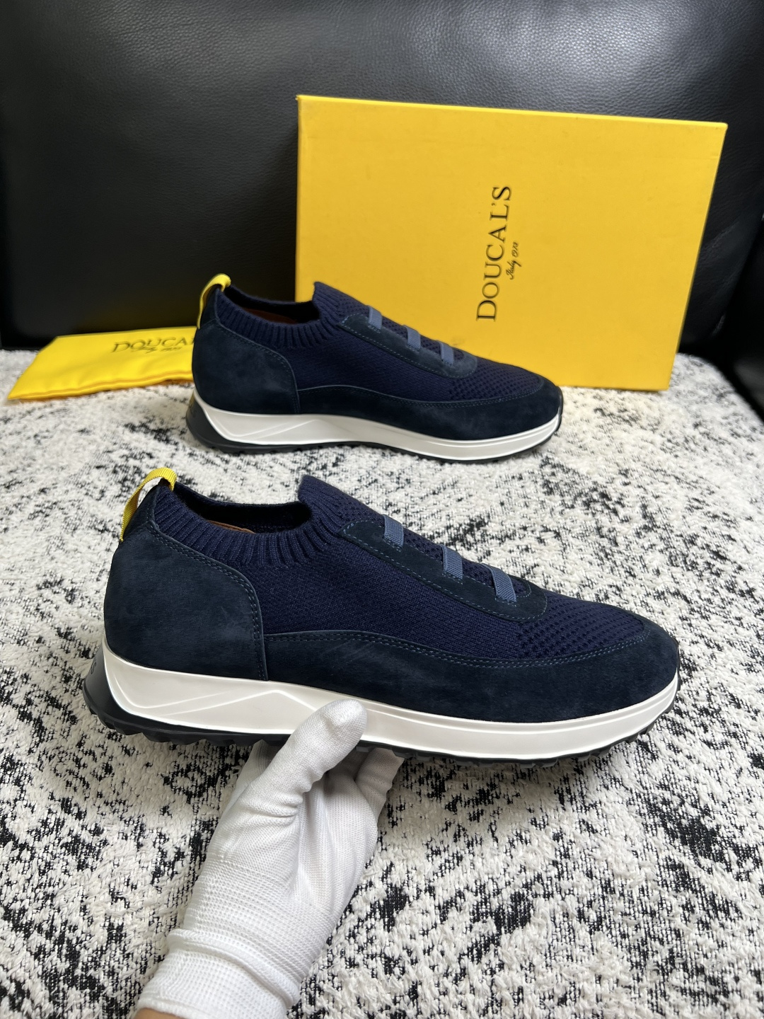⚠️只换码不退⚠️  DOUCALS  高品质  顶级工艺品  杜卡斯  运动板鞋专柜同步，意大利进口飞织鞋面，高品质拼